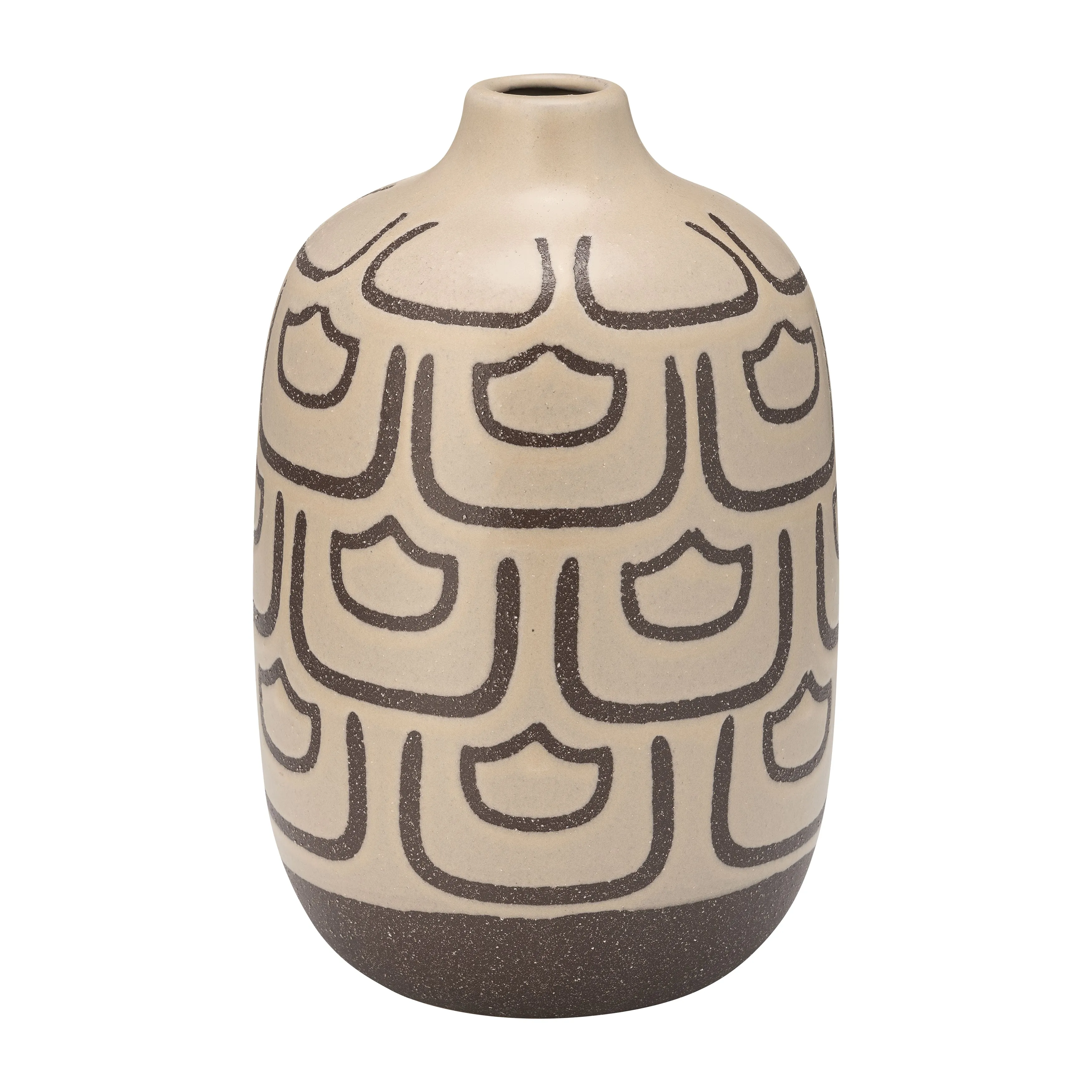 CER, 10"H DECORACTIVE VASE, IRISH CREAM
