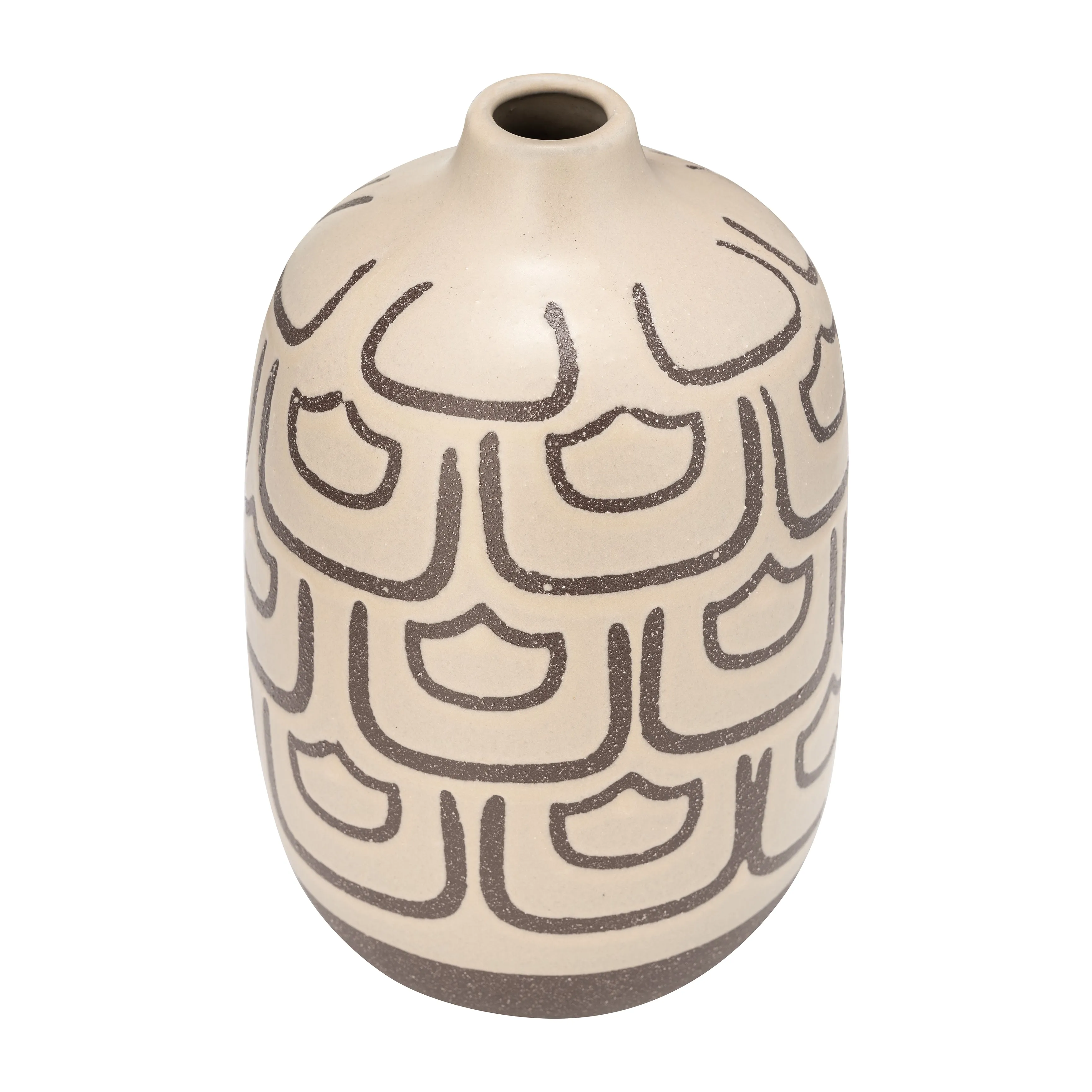 CER, 10"H DECORACTIVE VASE, IRISH CREAM