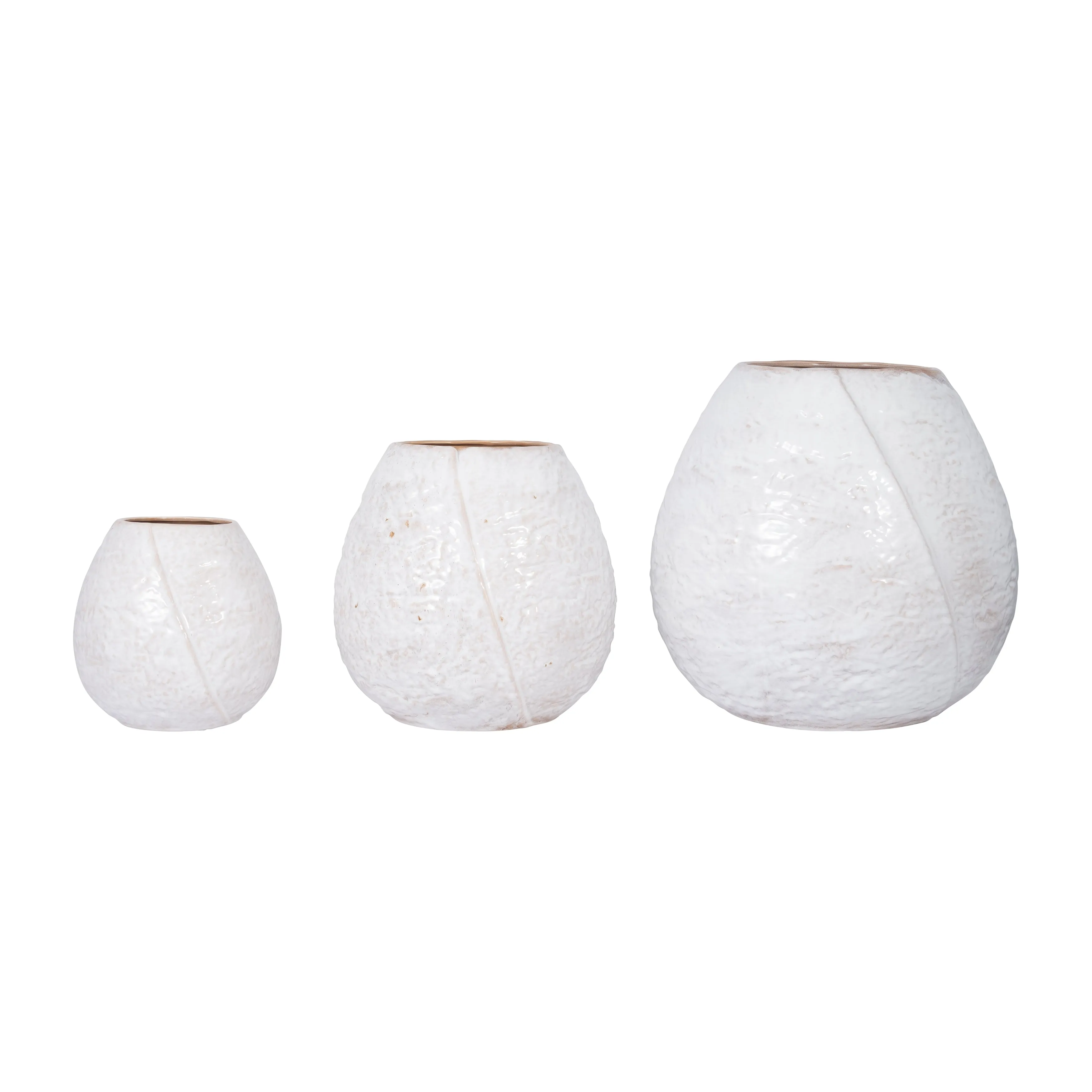 CER, 11" ROUND VASE, IVORY