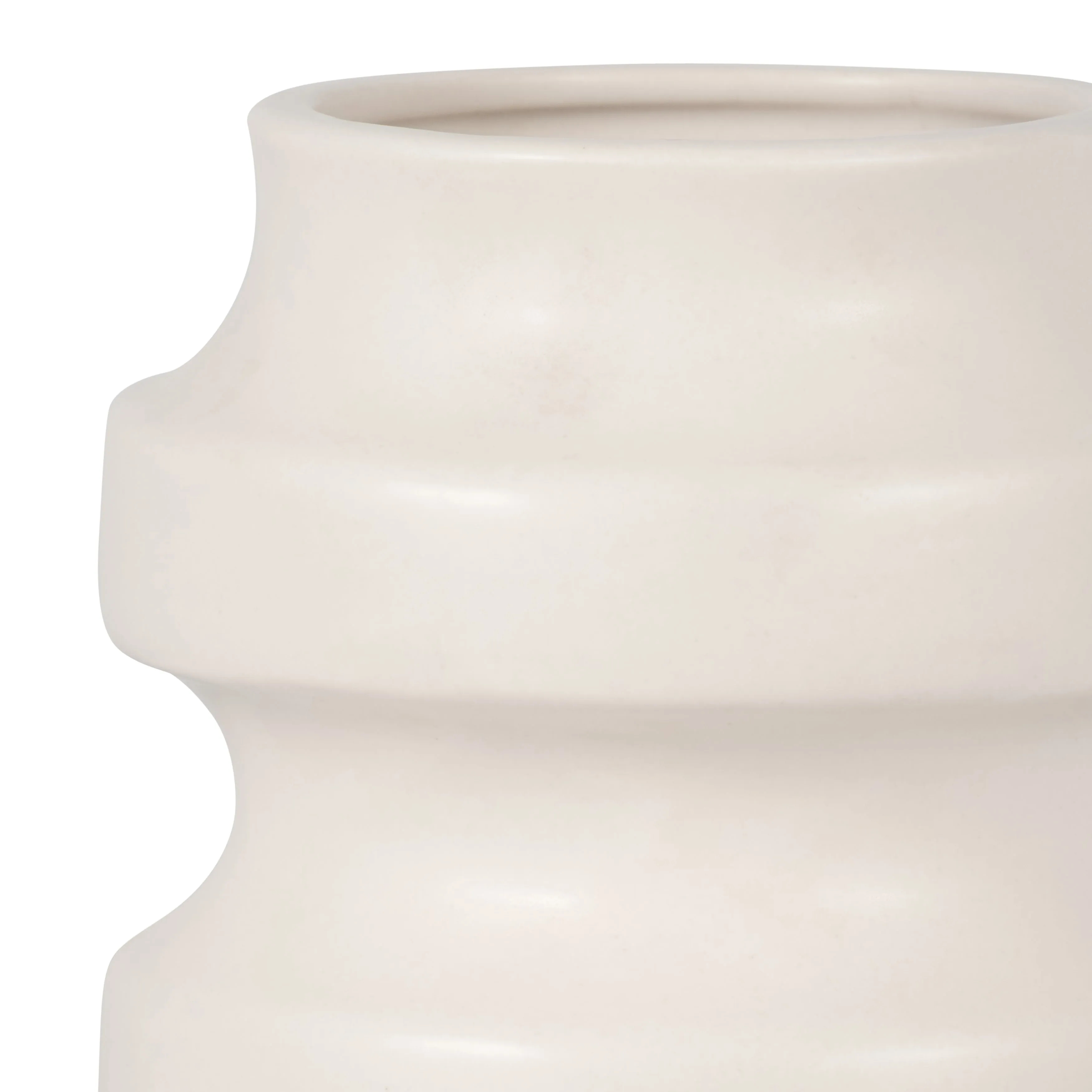 CER, 11" TIERED VASE, WHITE