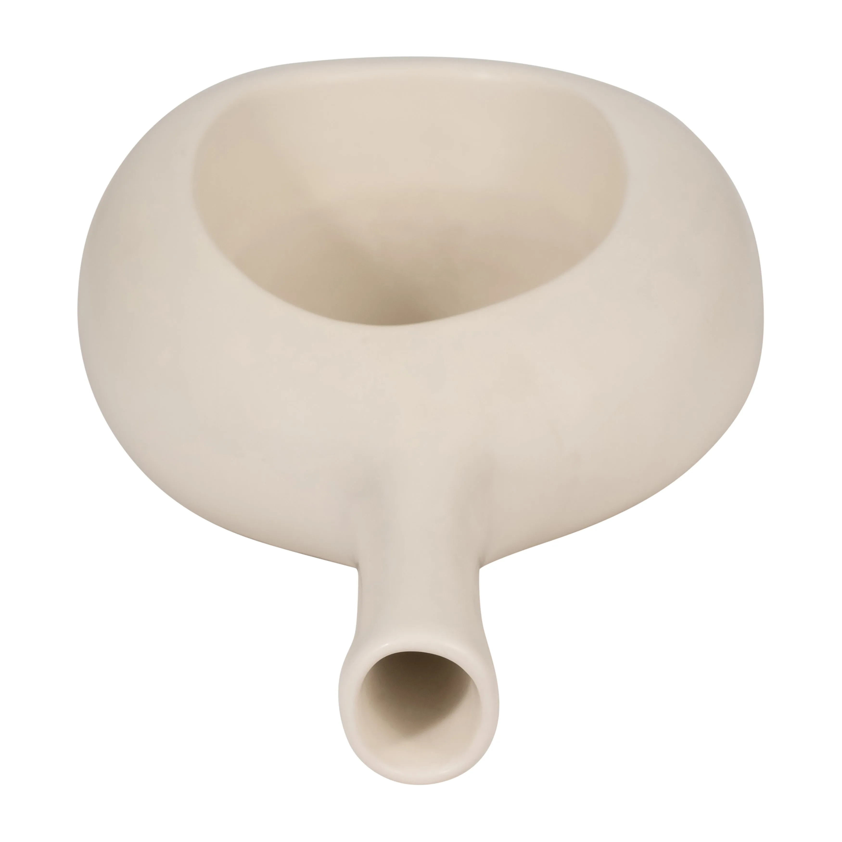 CER, 12" CURVED OPEN CUT OUT VASE, COTTON