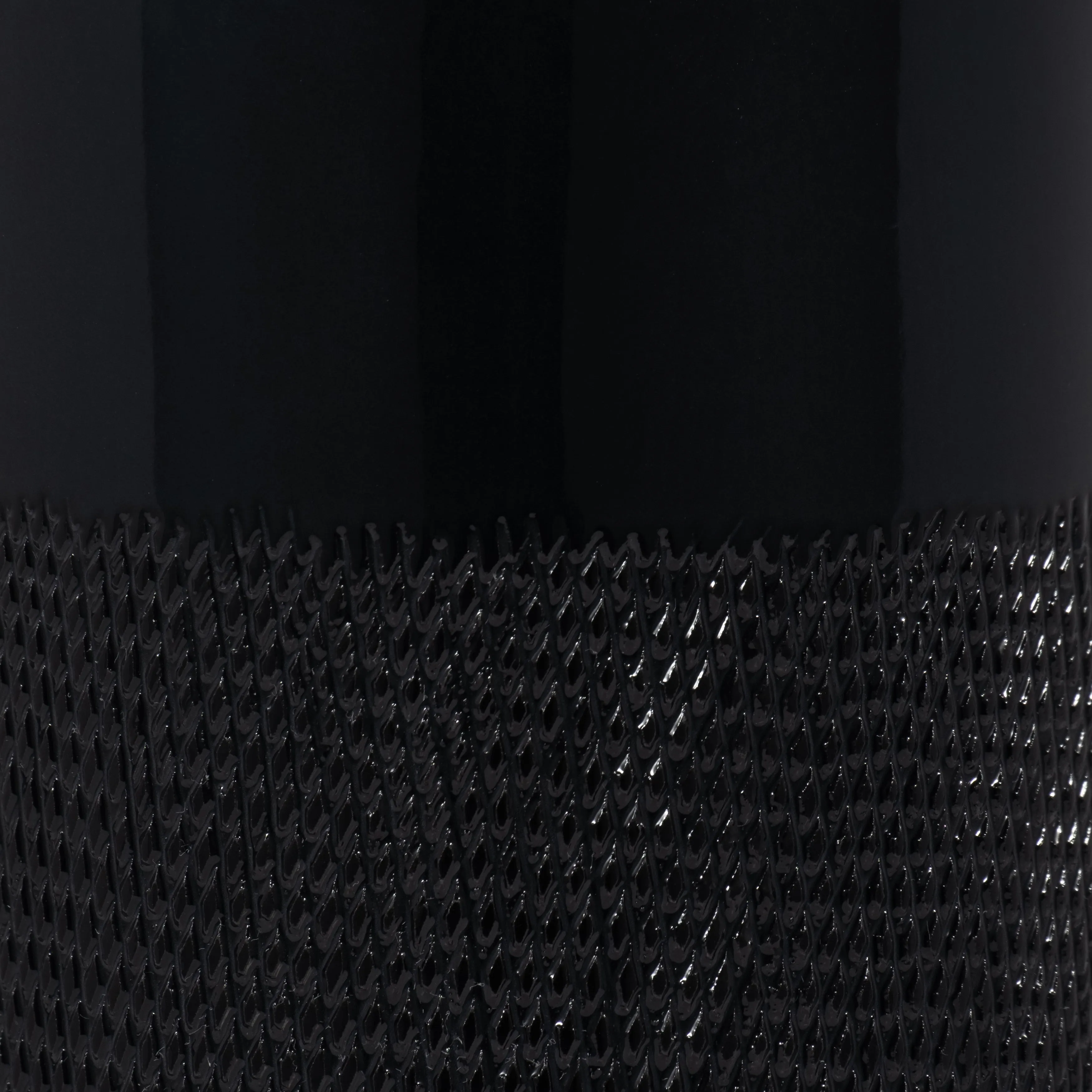 CER, 12"H GROOVED VASE, BLACK