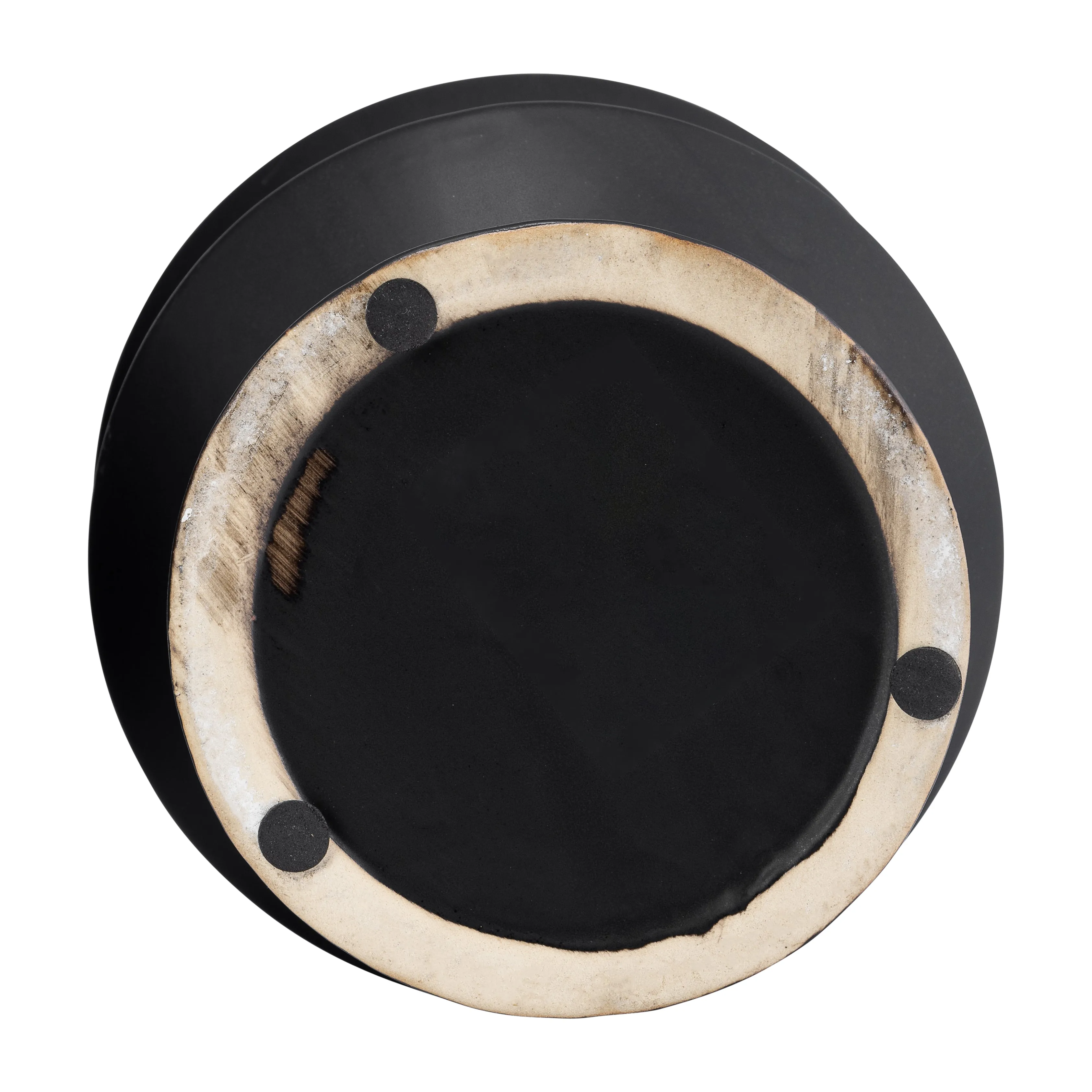 CER, 12"H TOTEM VASE, BLACK