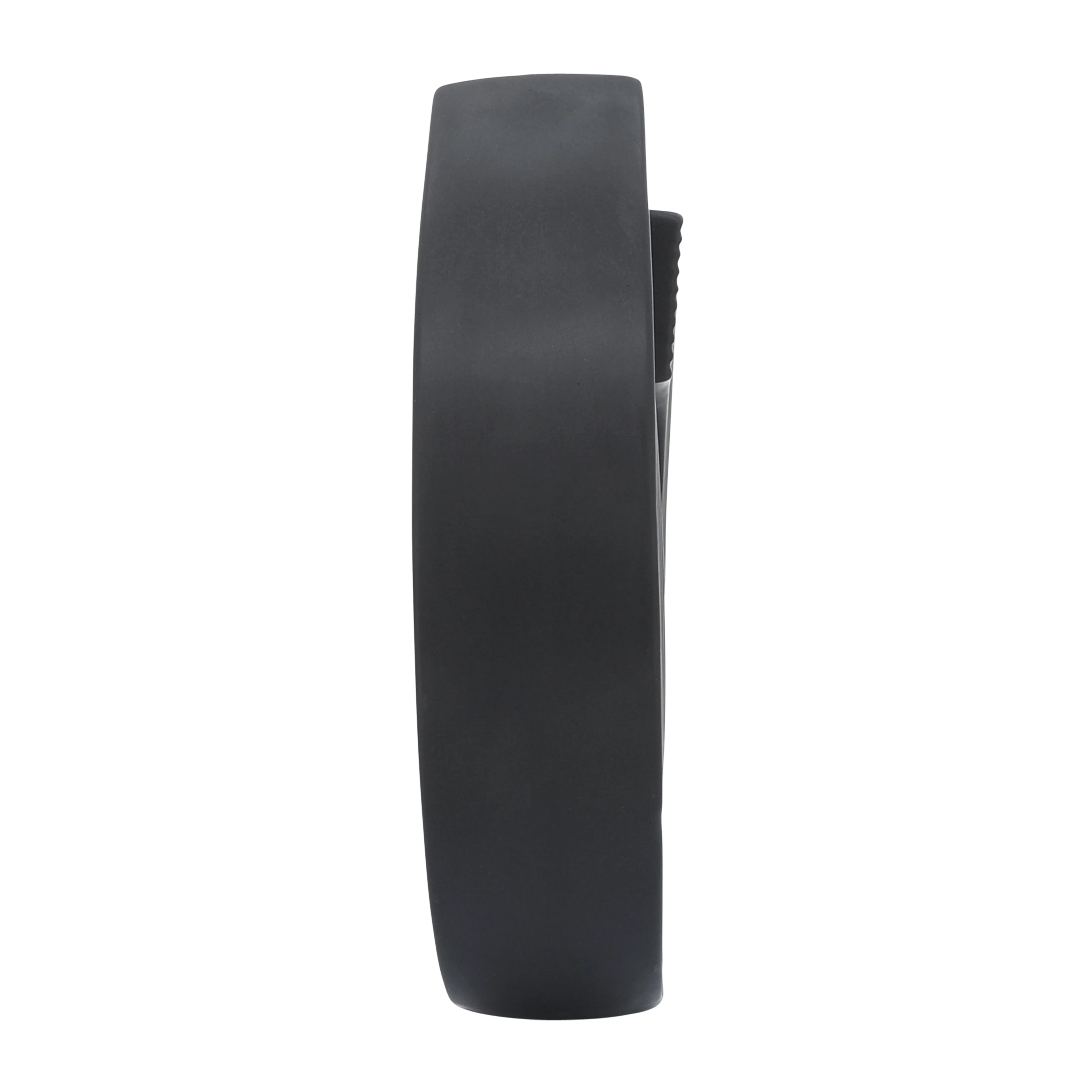 CER, 13"H ASBTRACT VASE, BLACK