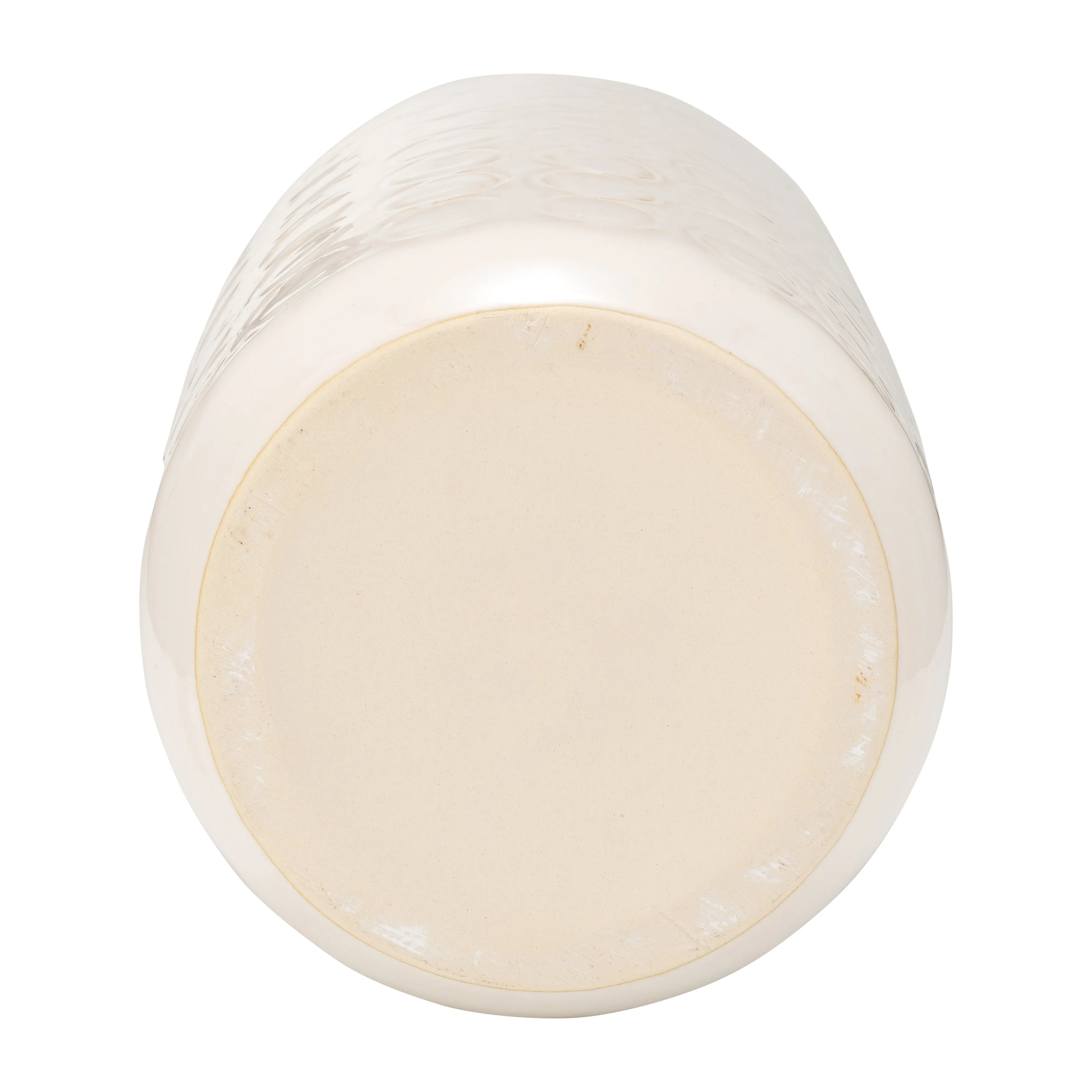 CER, 16" CIRCLES VASE, BEIGE