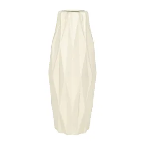 CER, 16" FLUTTER VASE, COTTON