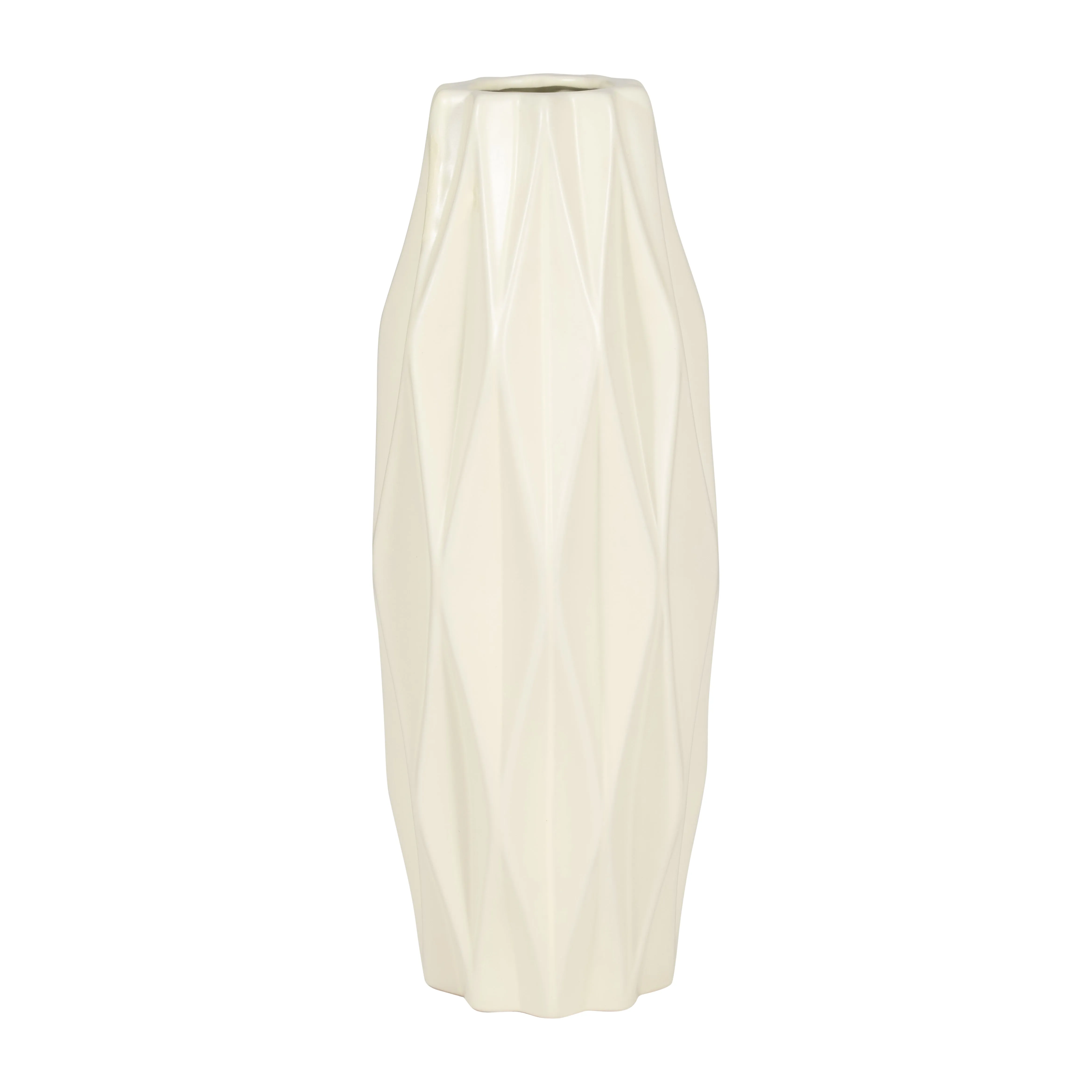 CER, 16" FLUTTER VASE, COTTON