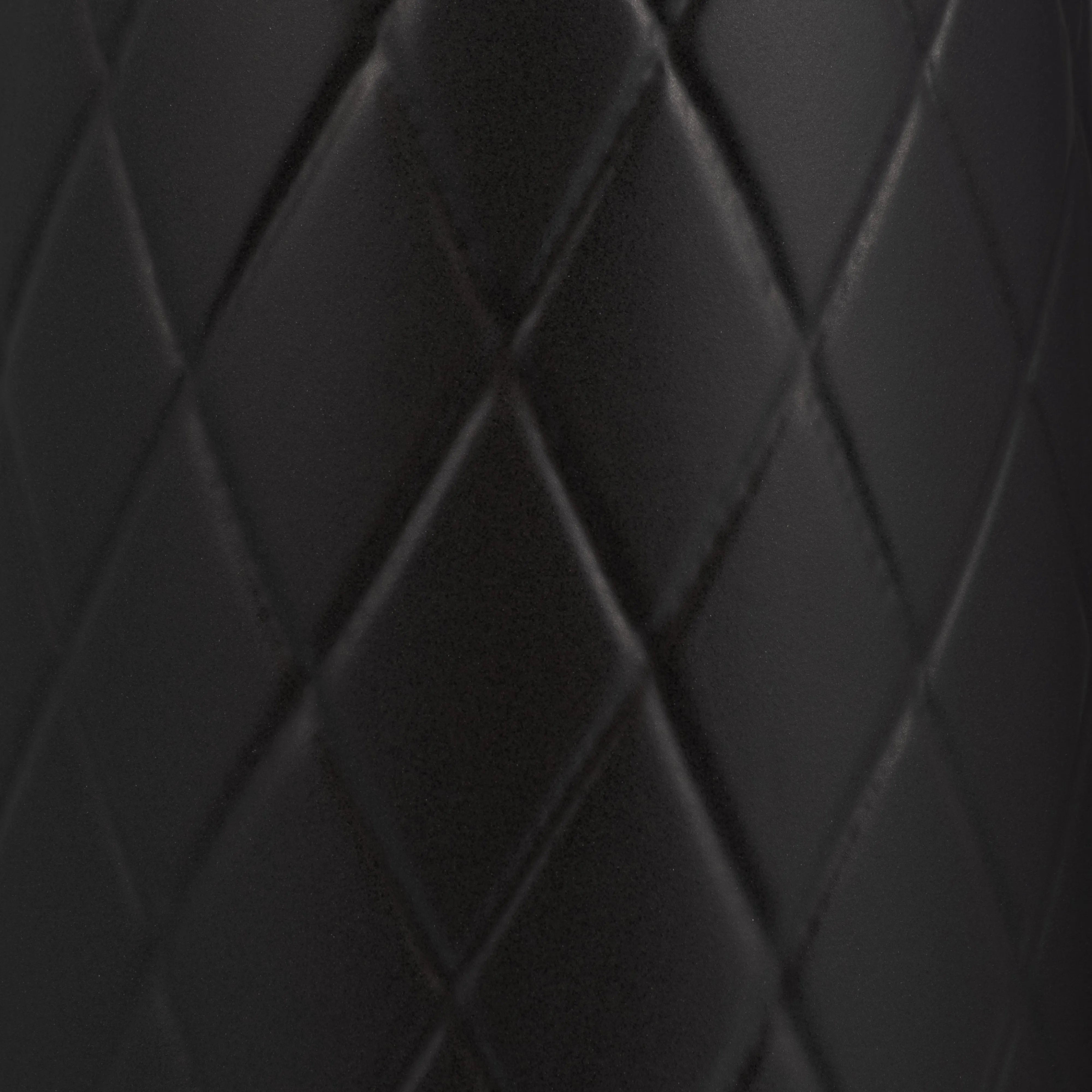 CER, 16" PLAID TEXTURED VASE, BLACK