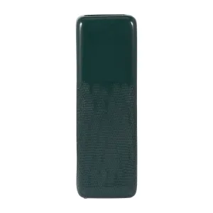 CER, 18" SQUARED GROOVED VASE, FOREST GREEN