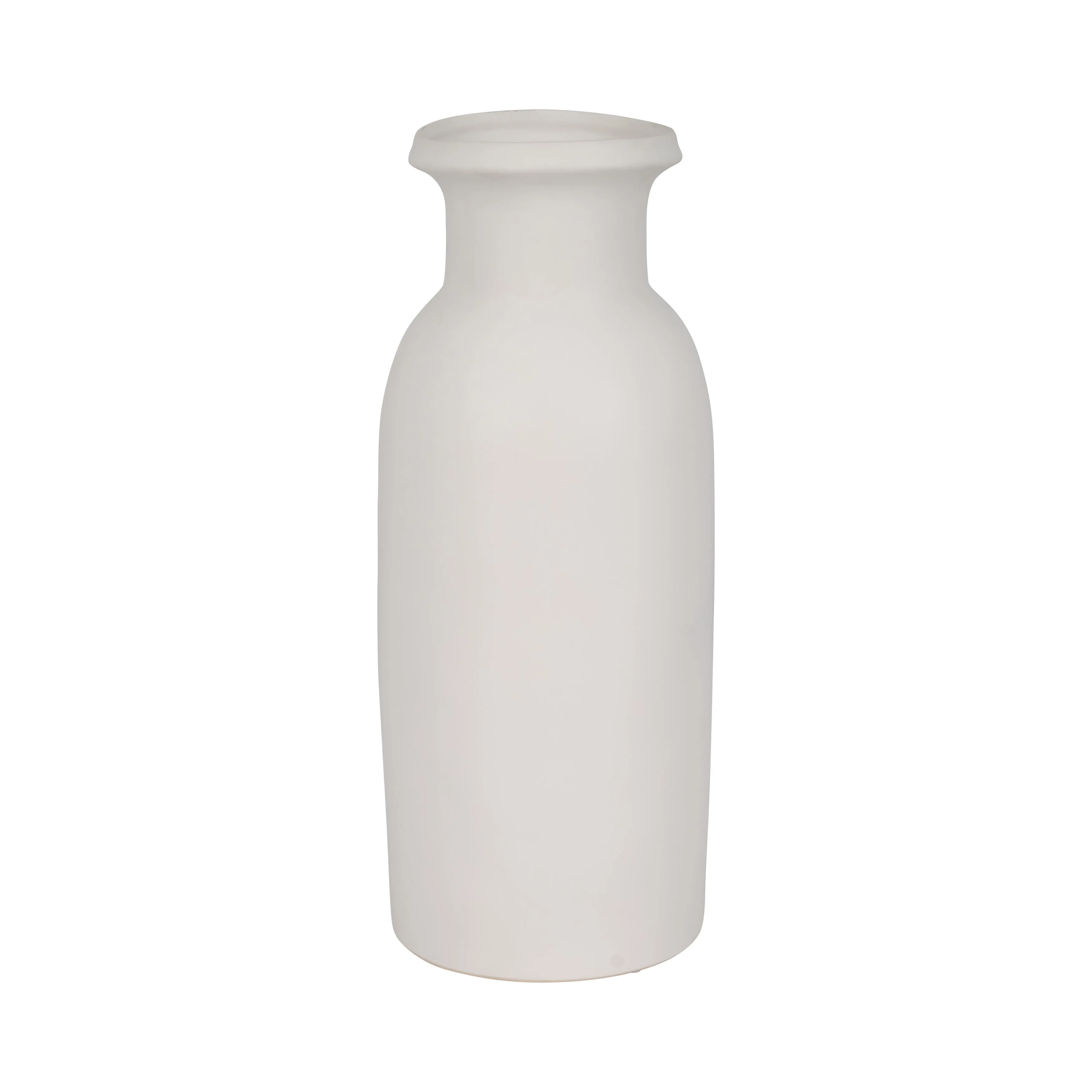 CER, 20"H TALL SLIM VASE, WHITE