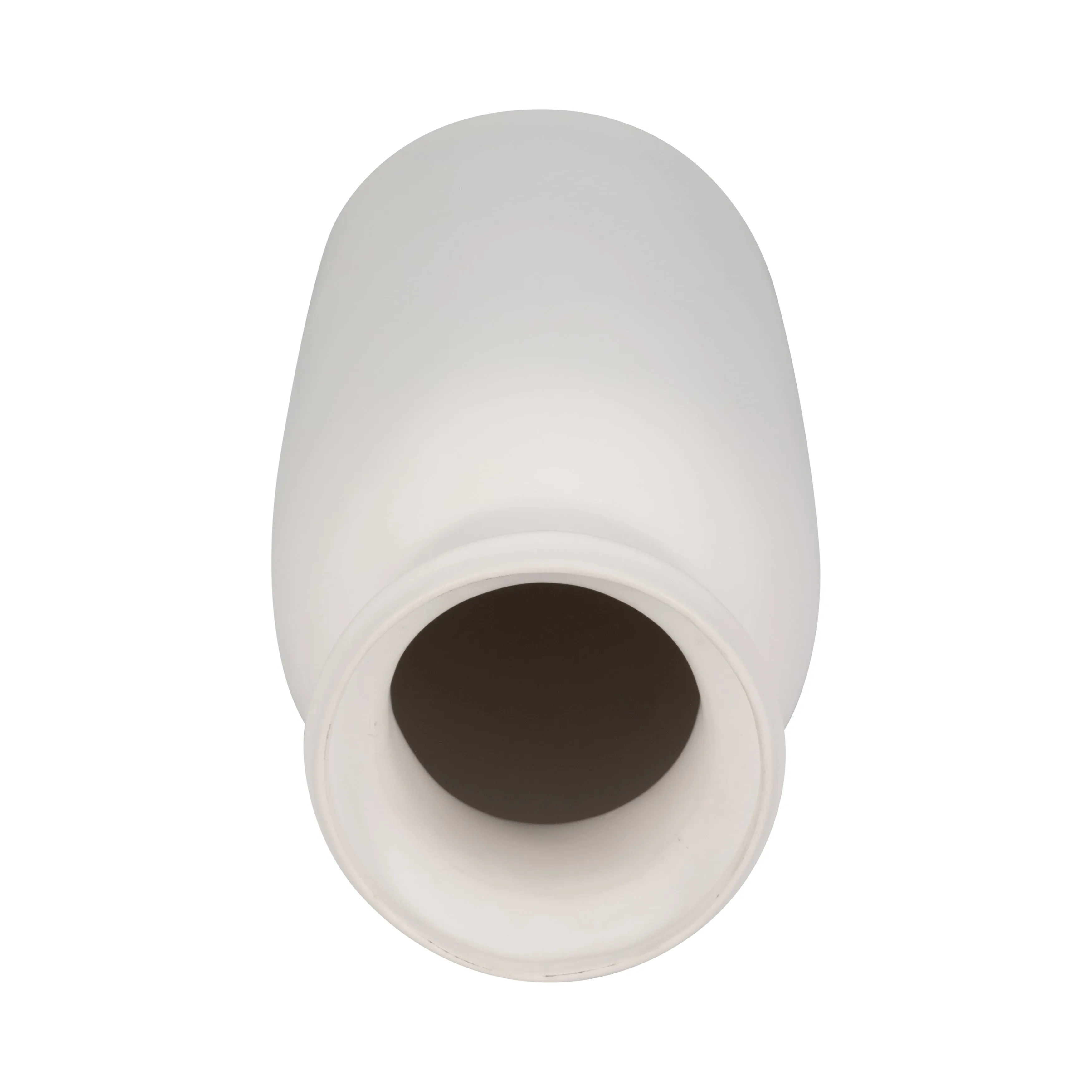 CER, 20"H TALL SLIM VASE, WHITE