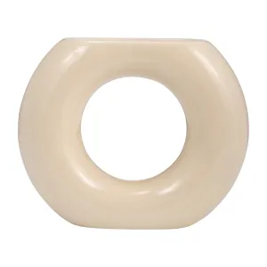 CER, 5" DONUT VASE, COTTON