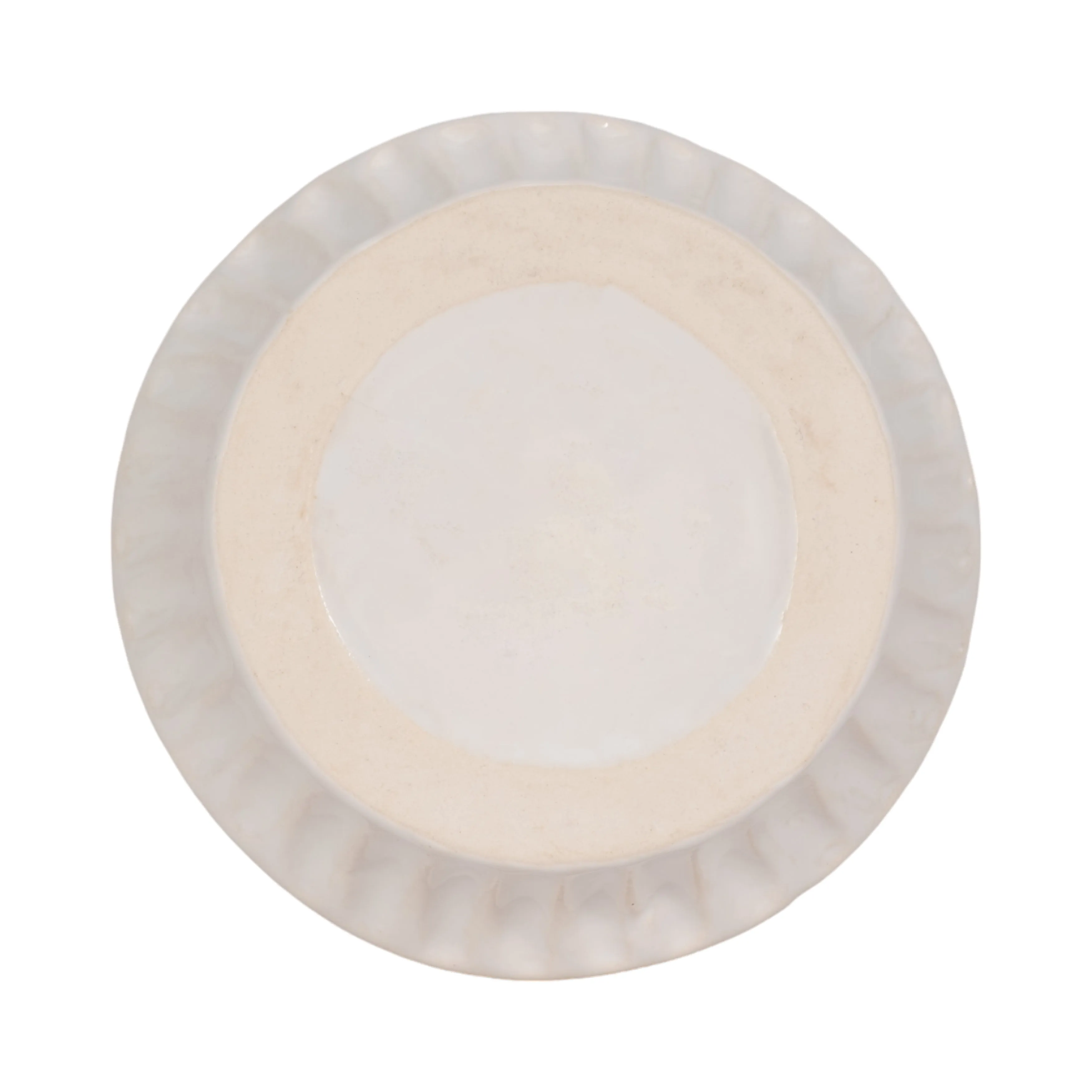 CER, 6" WAVY VASE, WHITE