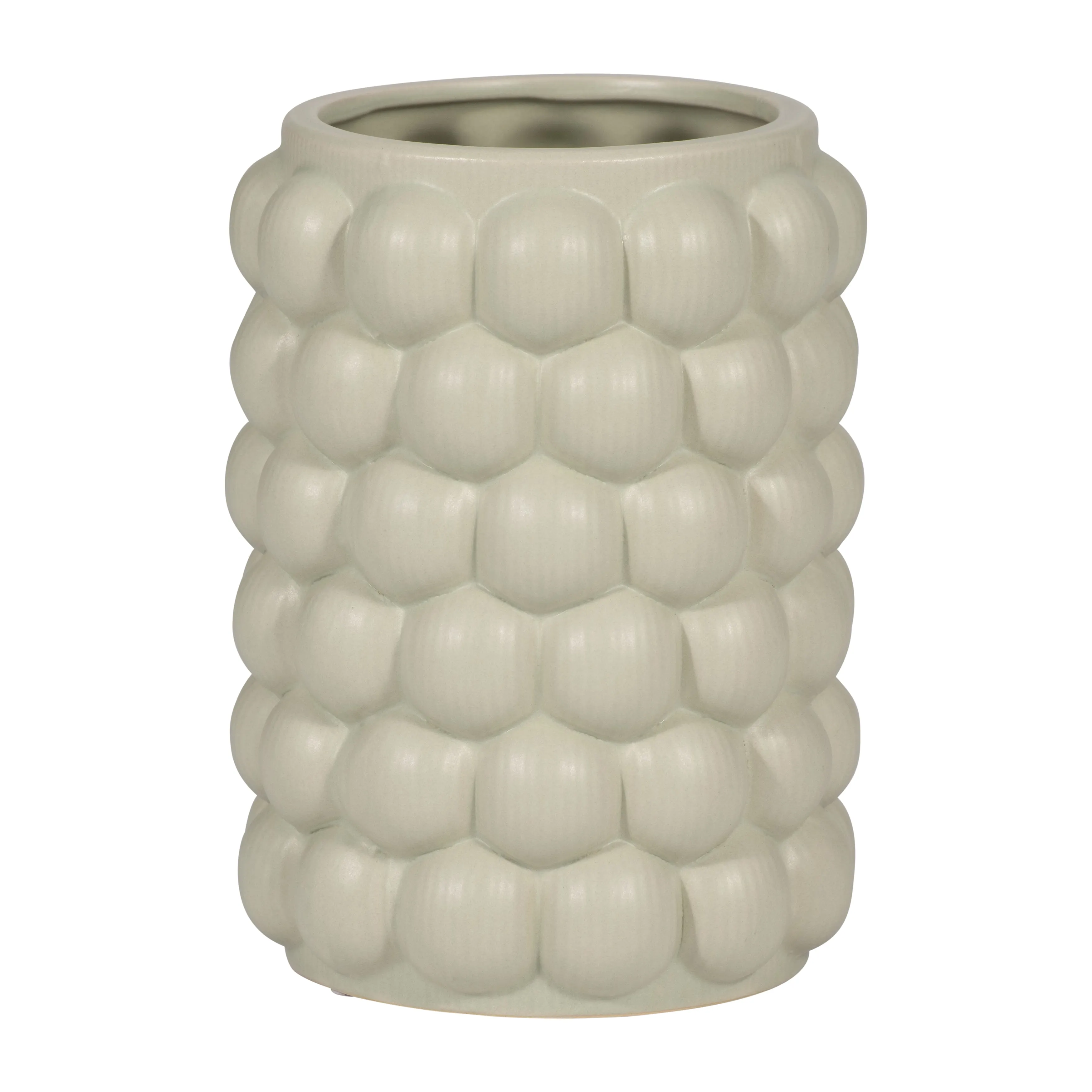 CER, 7" BUBBLE VASE, CUCUMBER