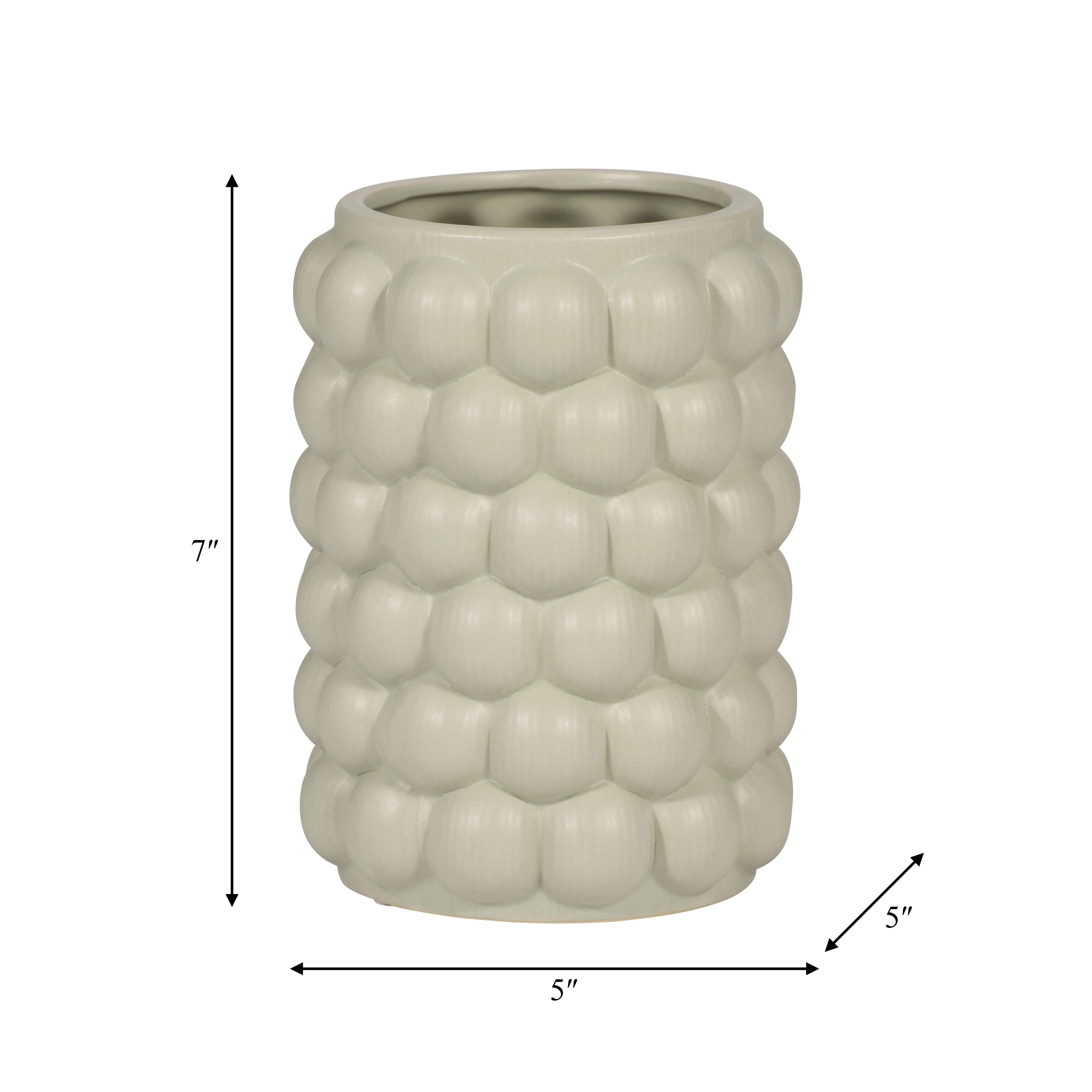 CER, 7" BUBBLE VASE, CUCUMBER