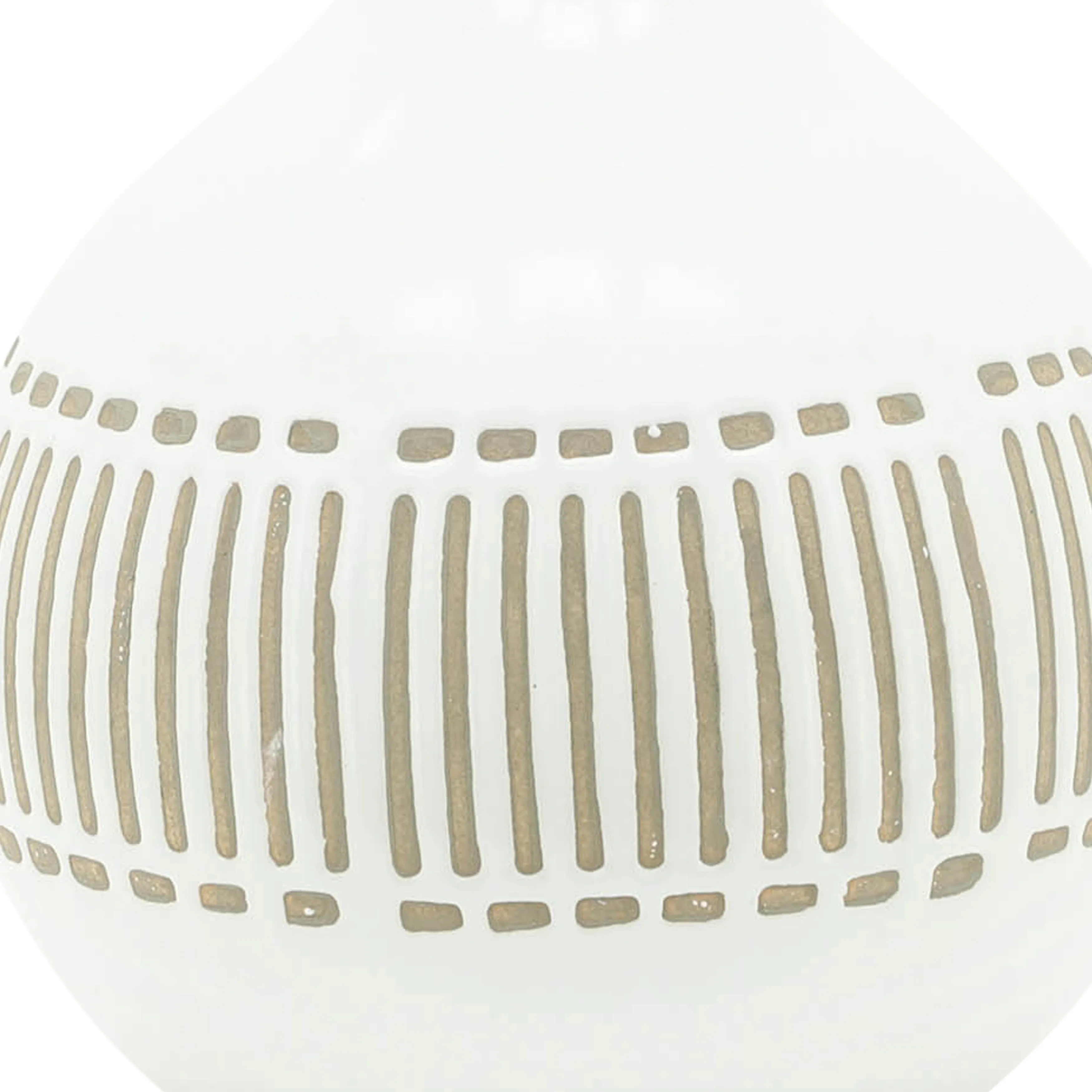 CER, 7"H ROUND AZTEC VASE, GRAY