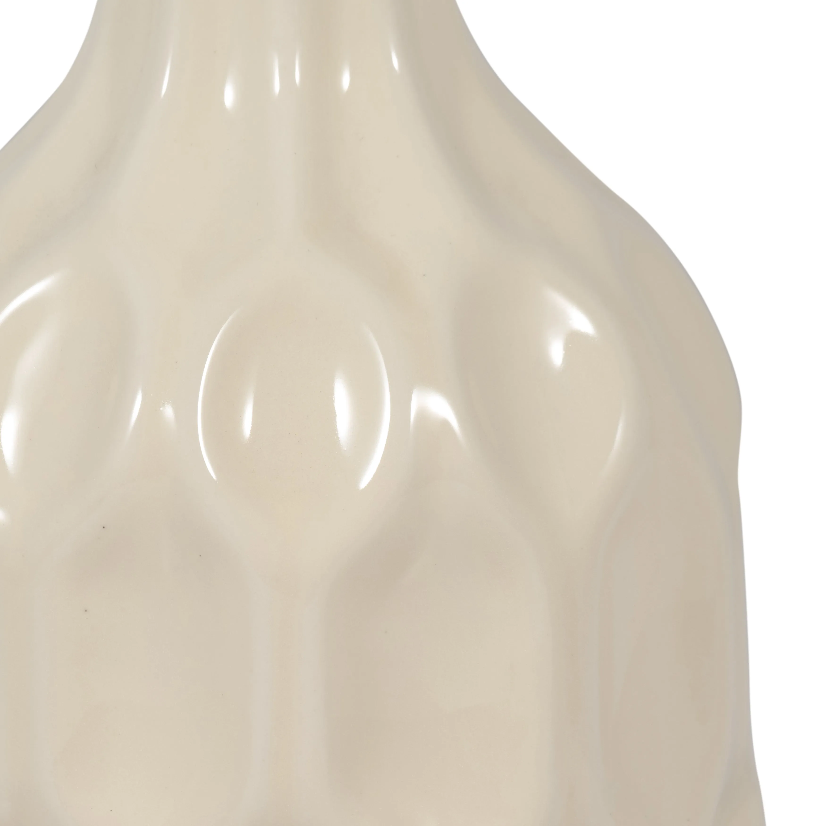 CER, 8" HONEYCOMB DIMPLED VASE, COTTON