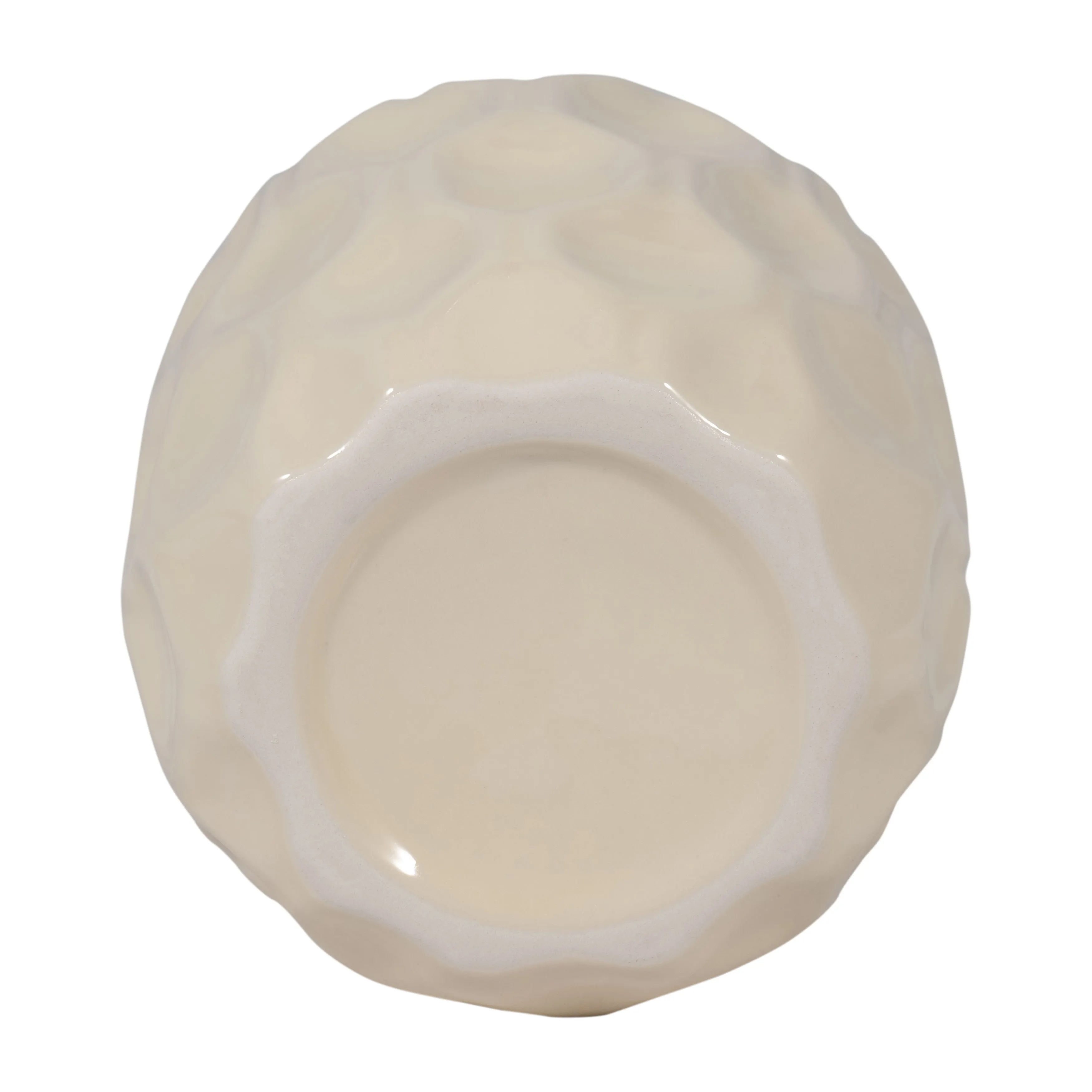 CER, 8" HONEYCOMB DIMPLED VASE, COTTON