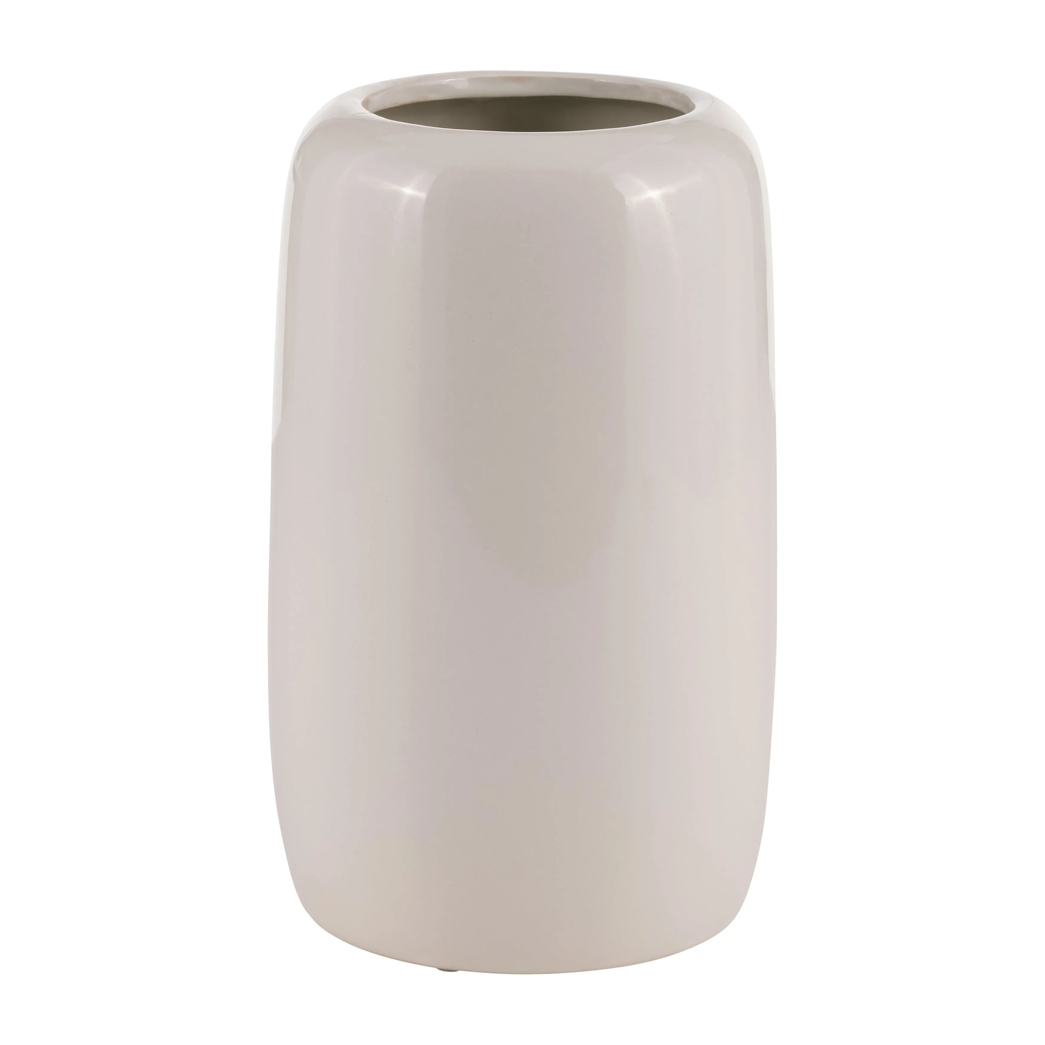 CER, 8"H FLOWER BUNCH VASE, IVORY