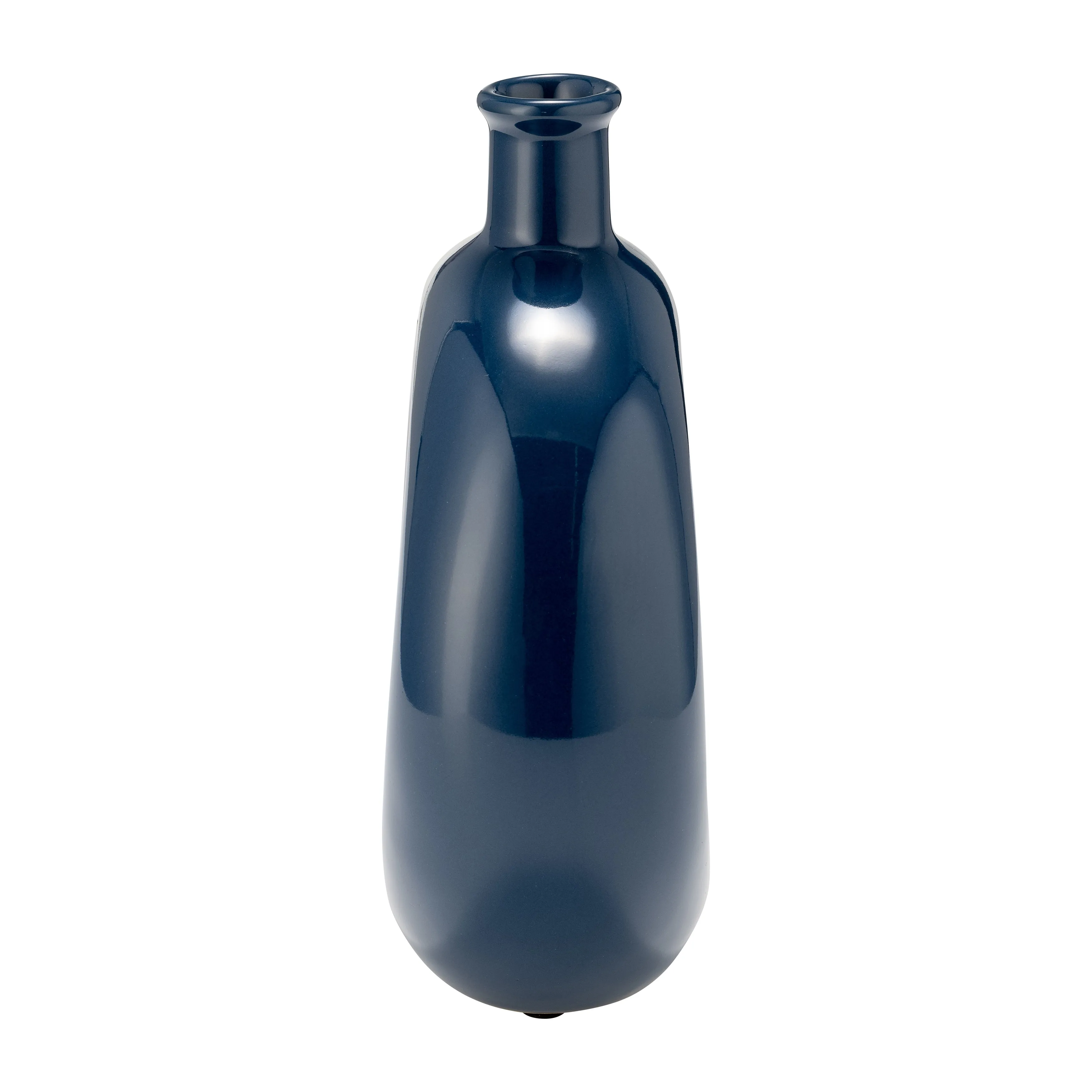 CER, 8"H ROUND CUT-OUT VASE, BLUE