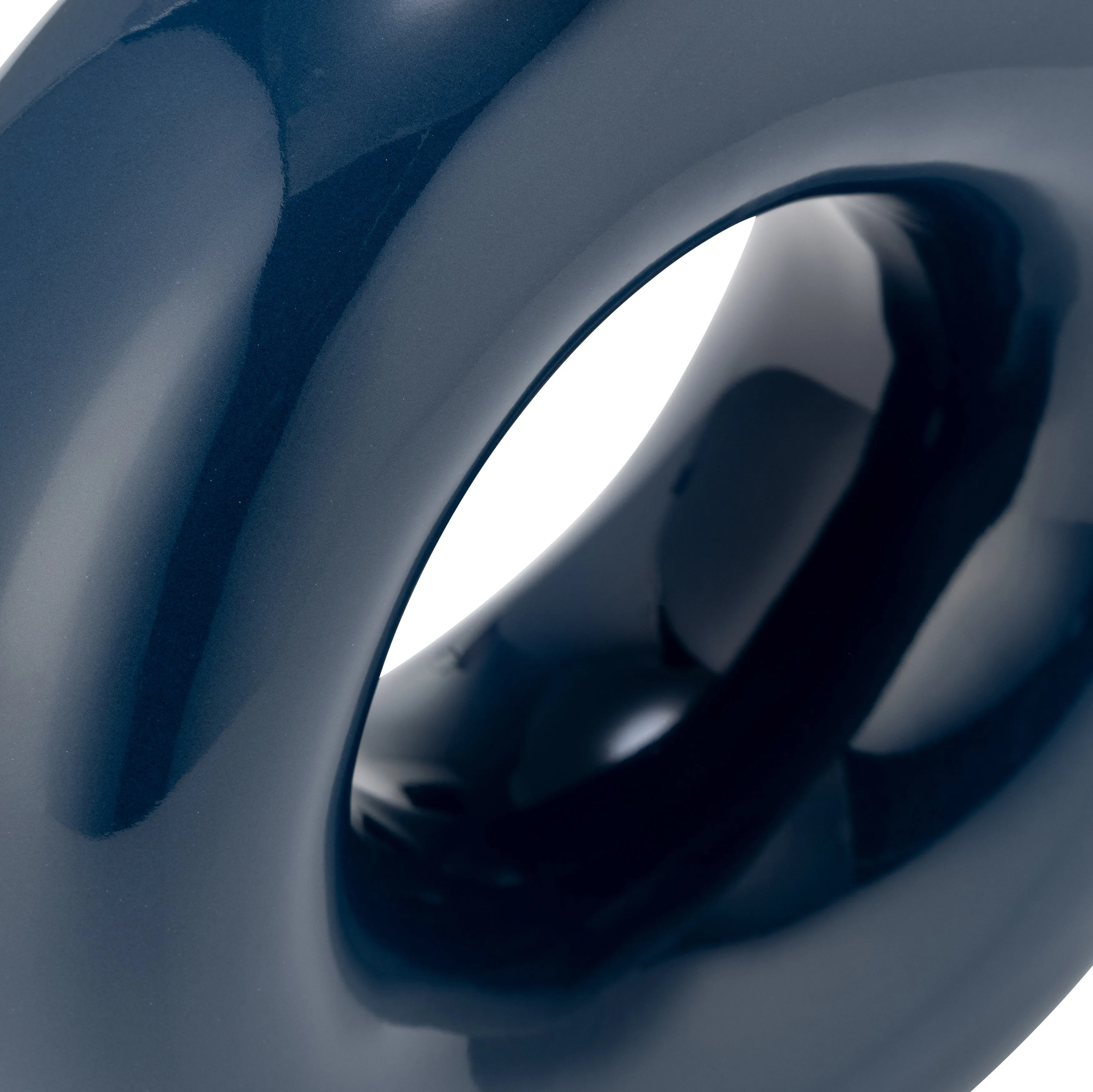 CER, 8"H ROUND CUT-OUT VASE, BLUE
