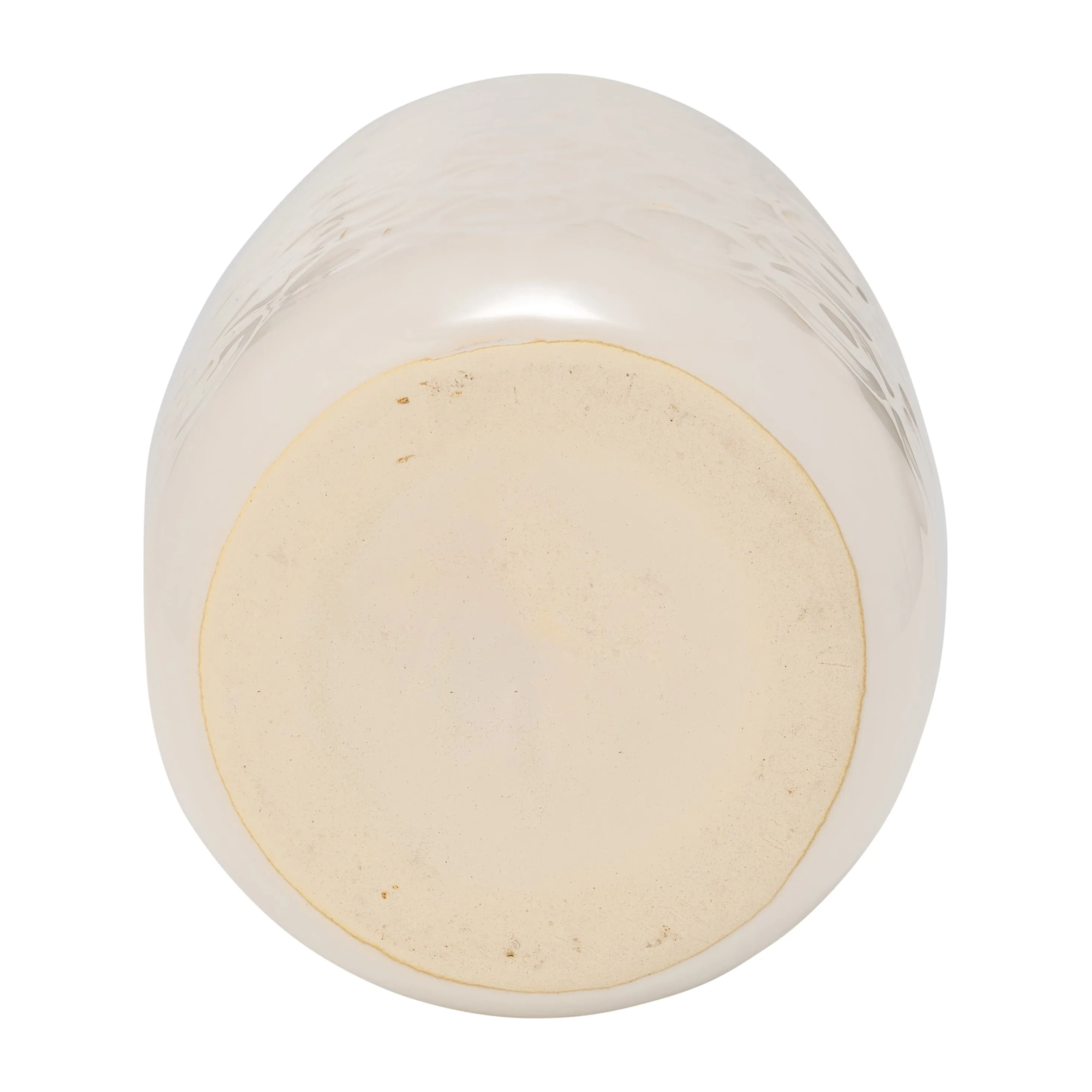 CER, 9" CIRCLES VASE, BEIGE