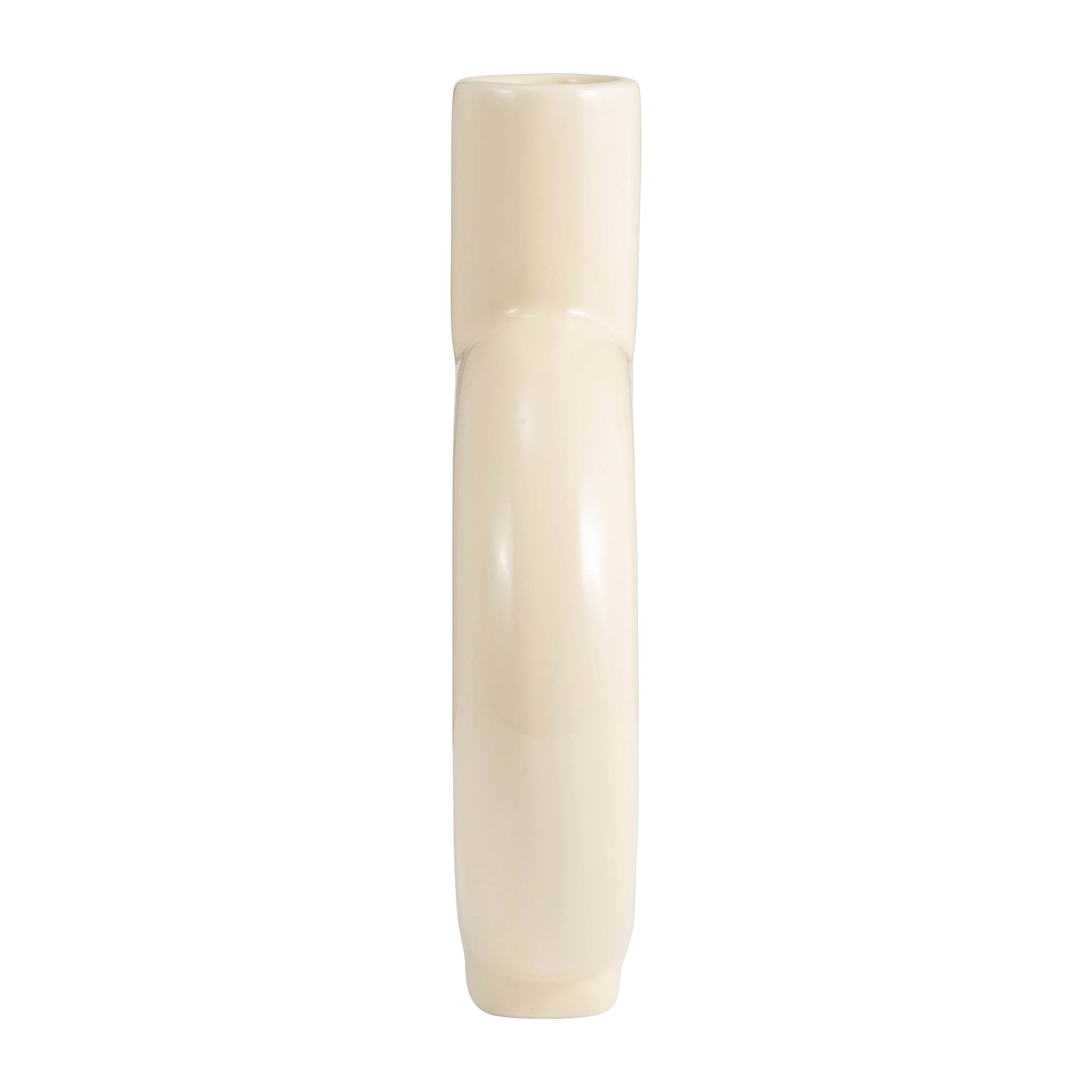 CER, 9" ROUND CUT-OUT VASE, COTTON