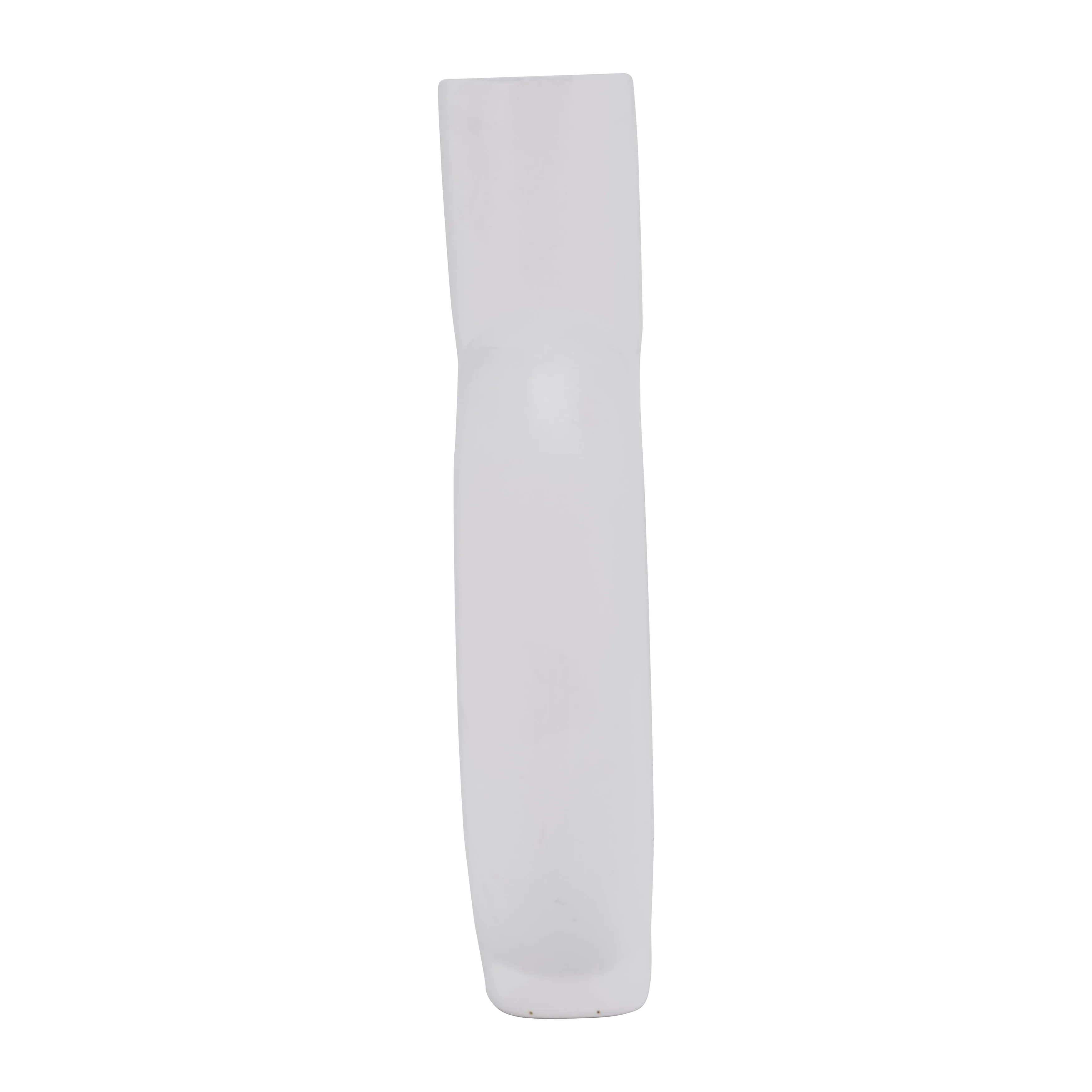 Cer, 9" Round Cut-Out Vase, White