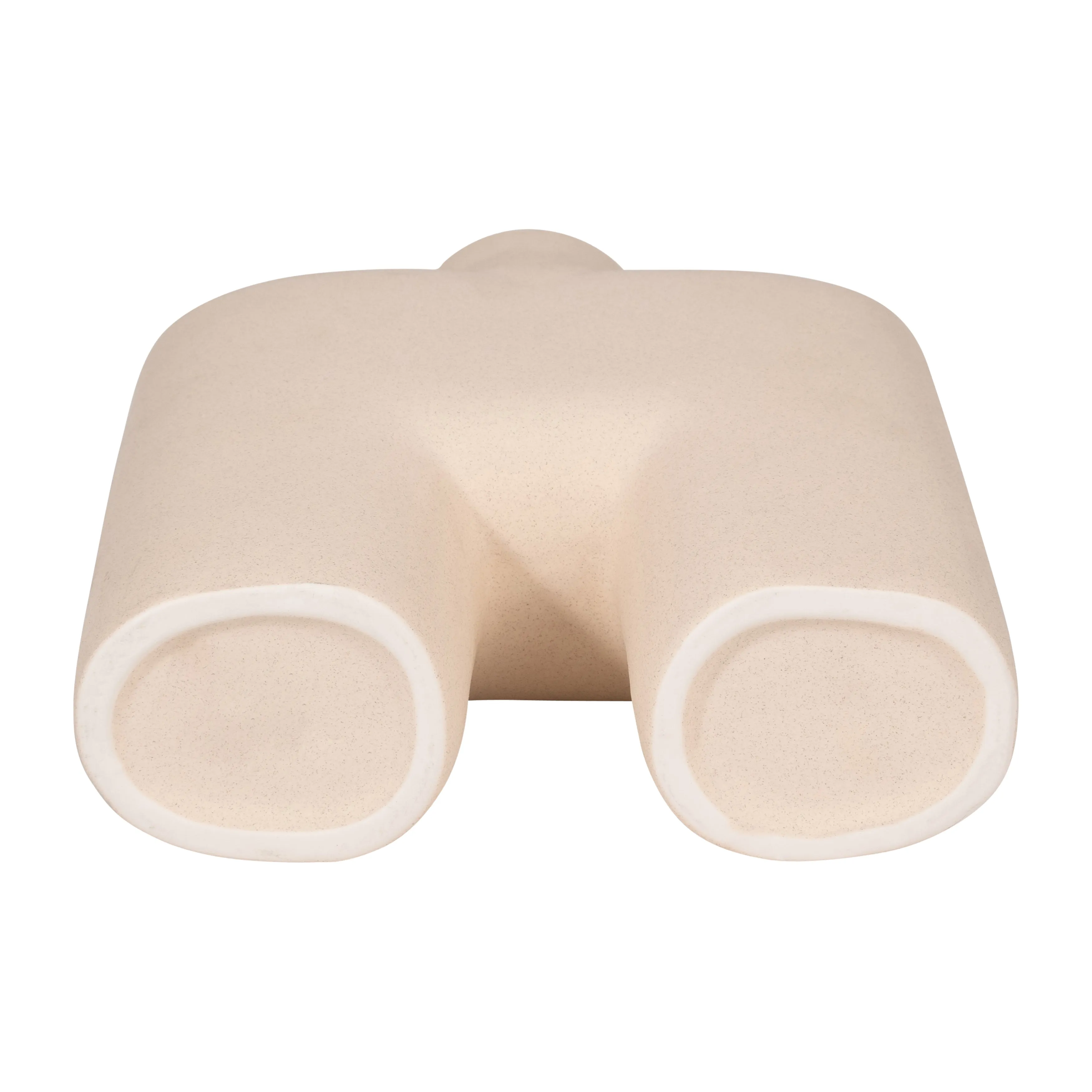 CER, 9" SQUARE SHAPE VASE, IVORY