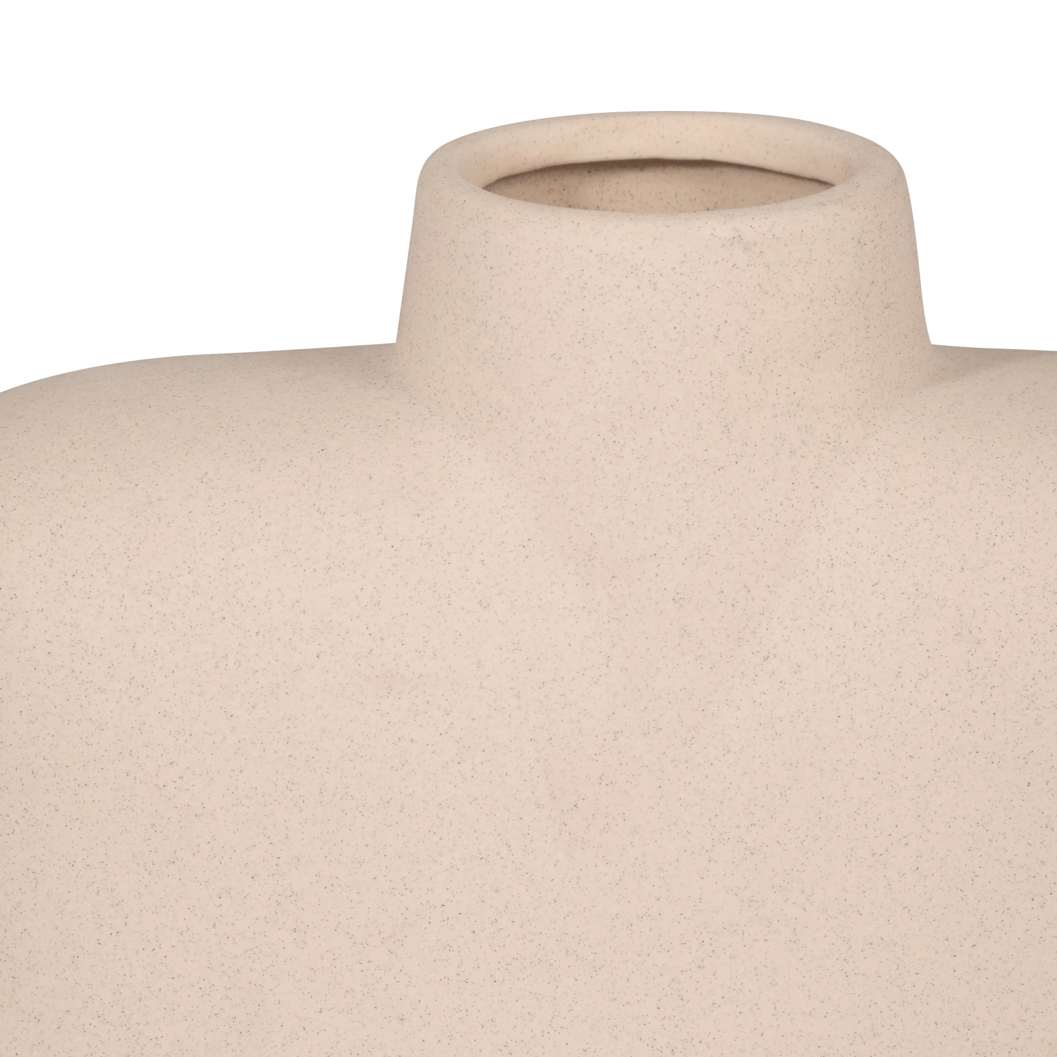 CER, 9" SQUARE SHAPE VASE, IVORY