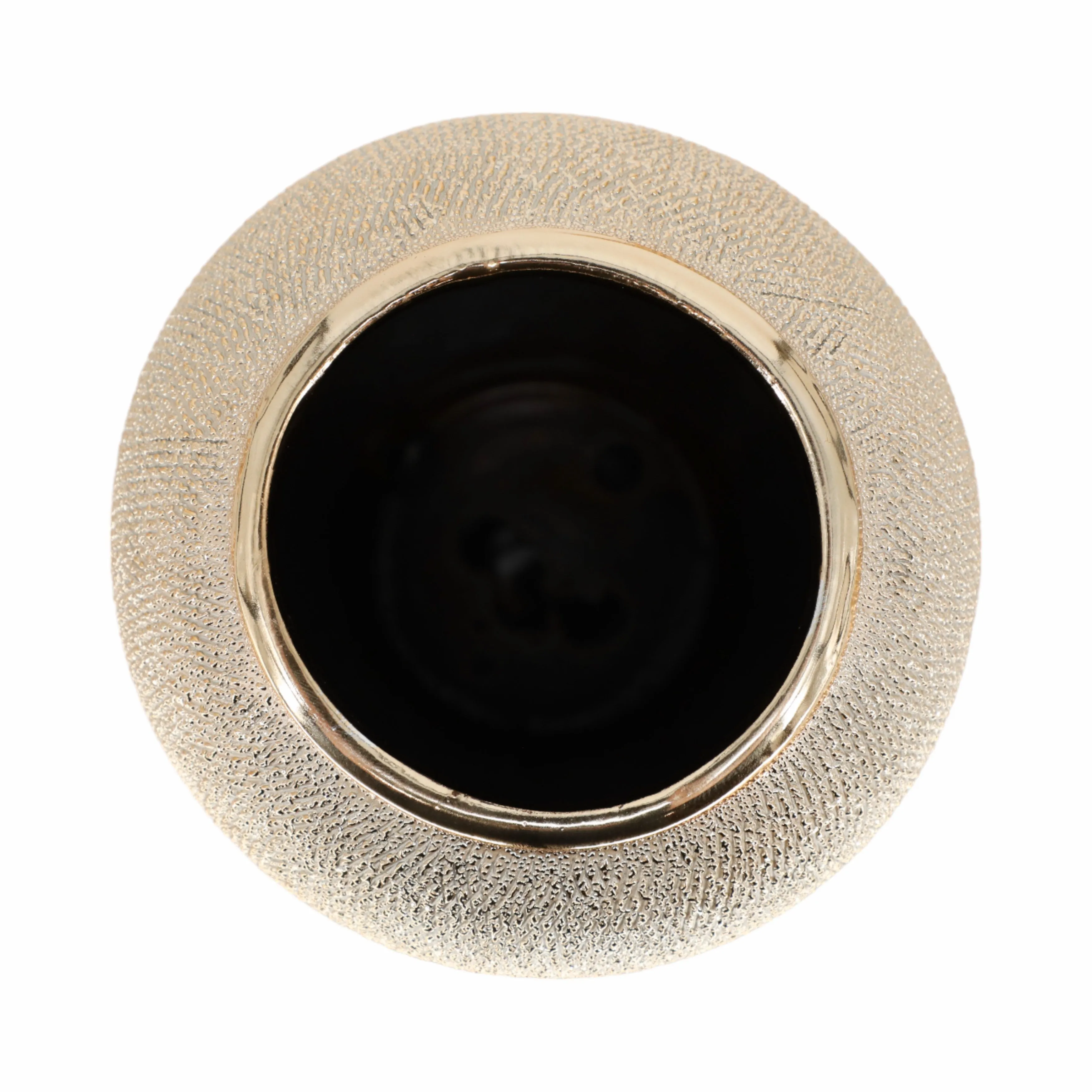 CERAMIC 12" VASE, CHAMPAGNE