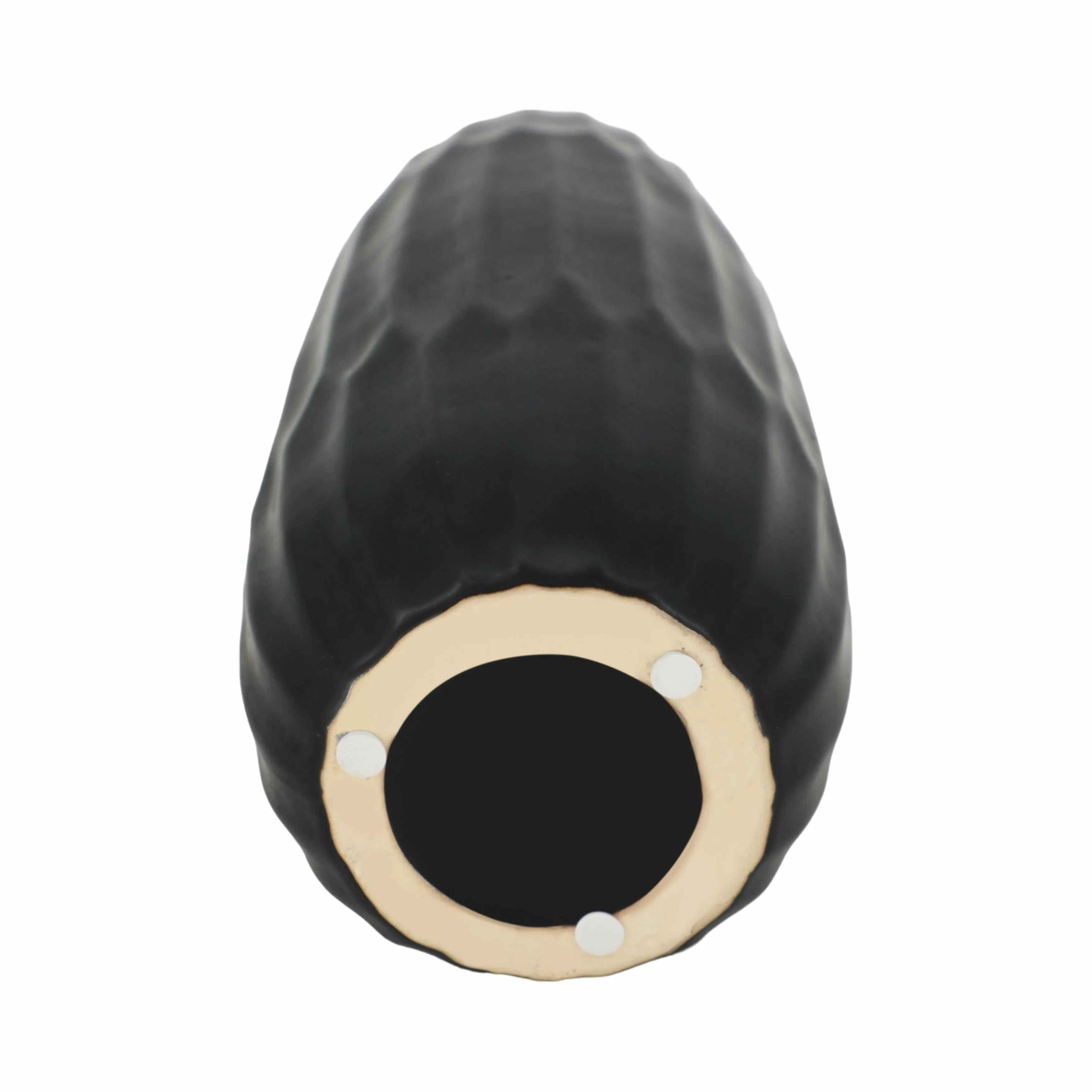 CERAMIC 14" VASE , BLACK