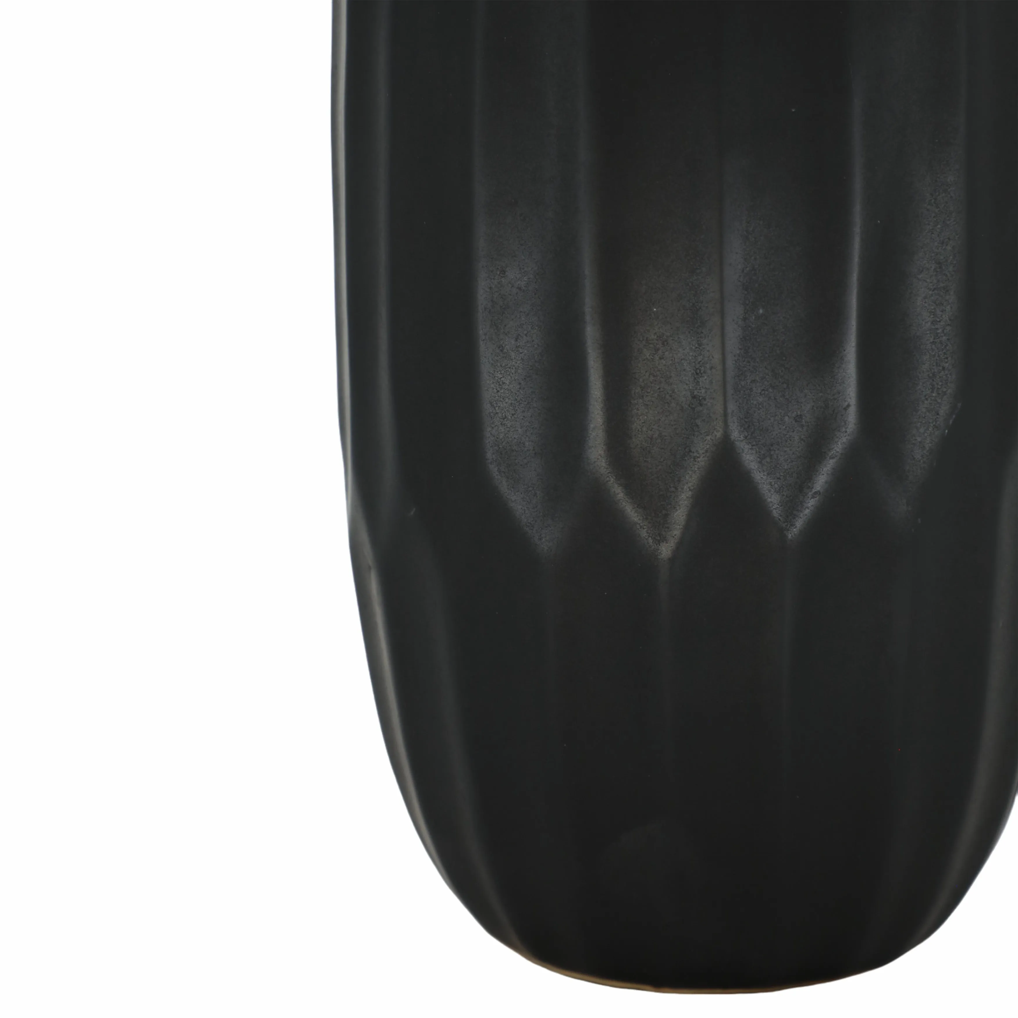 CERAMIC 14" VASE , BLACK
