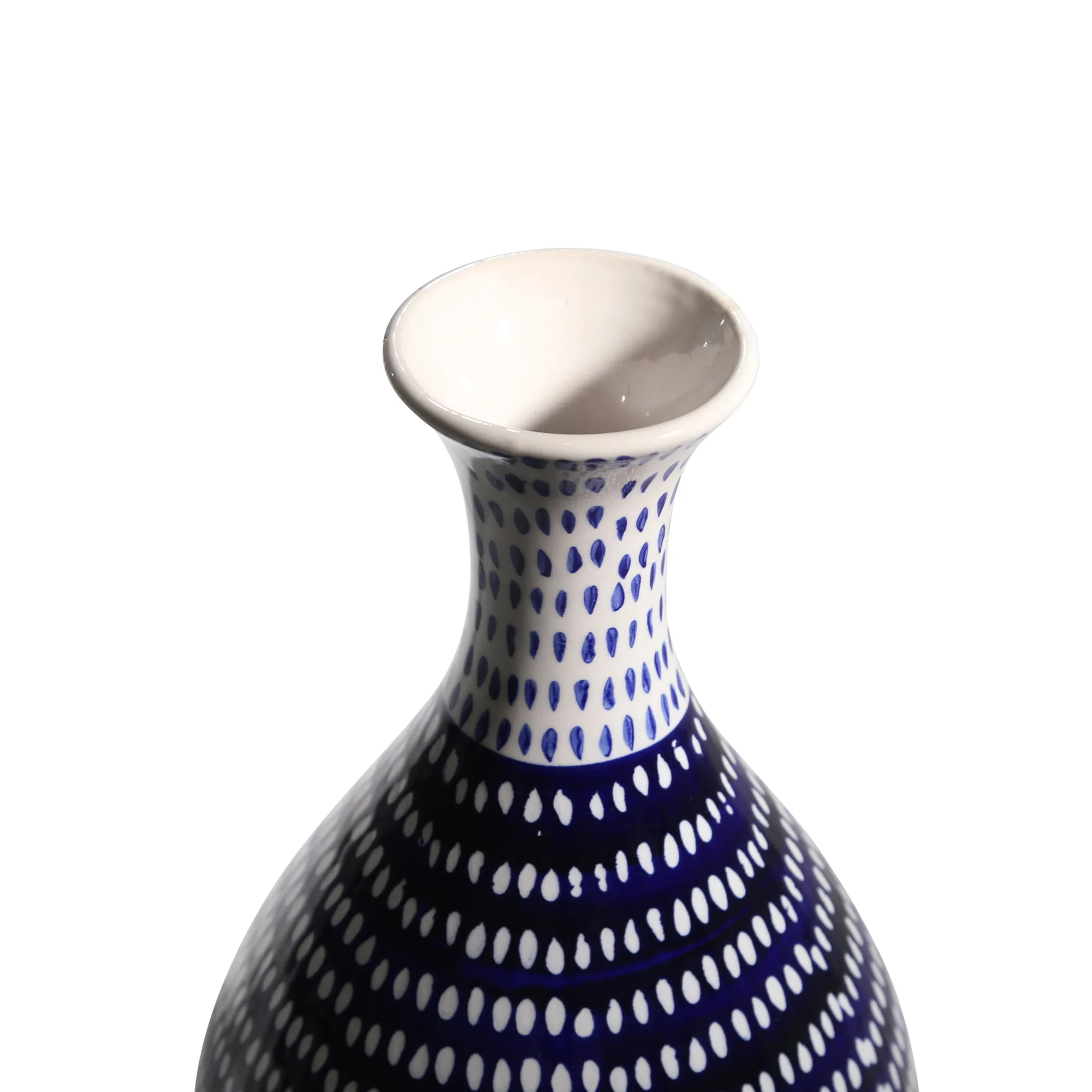 Ceramic Vase, Blue/White