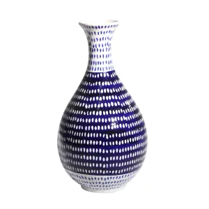 Ceramic Vase, Blue/White