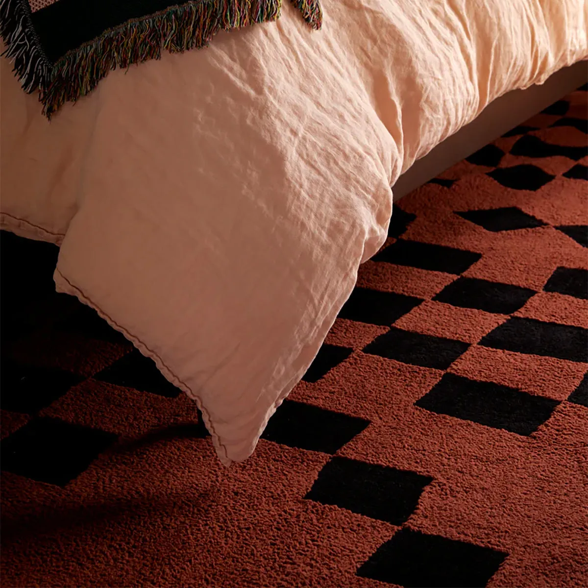 Checking Cotton Feel Rug