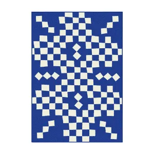 Checking Cotton Feel Rug