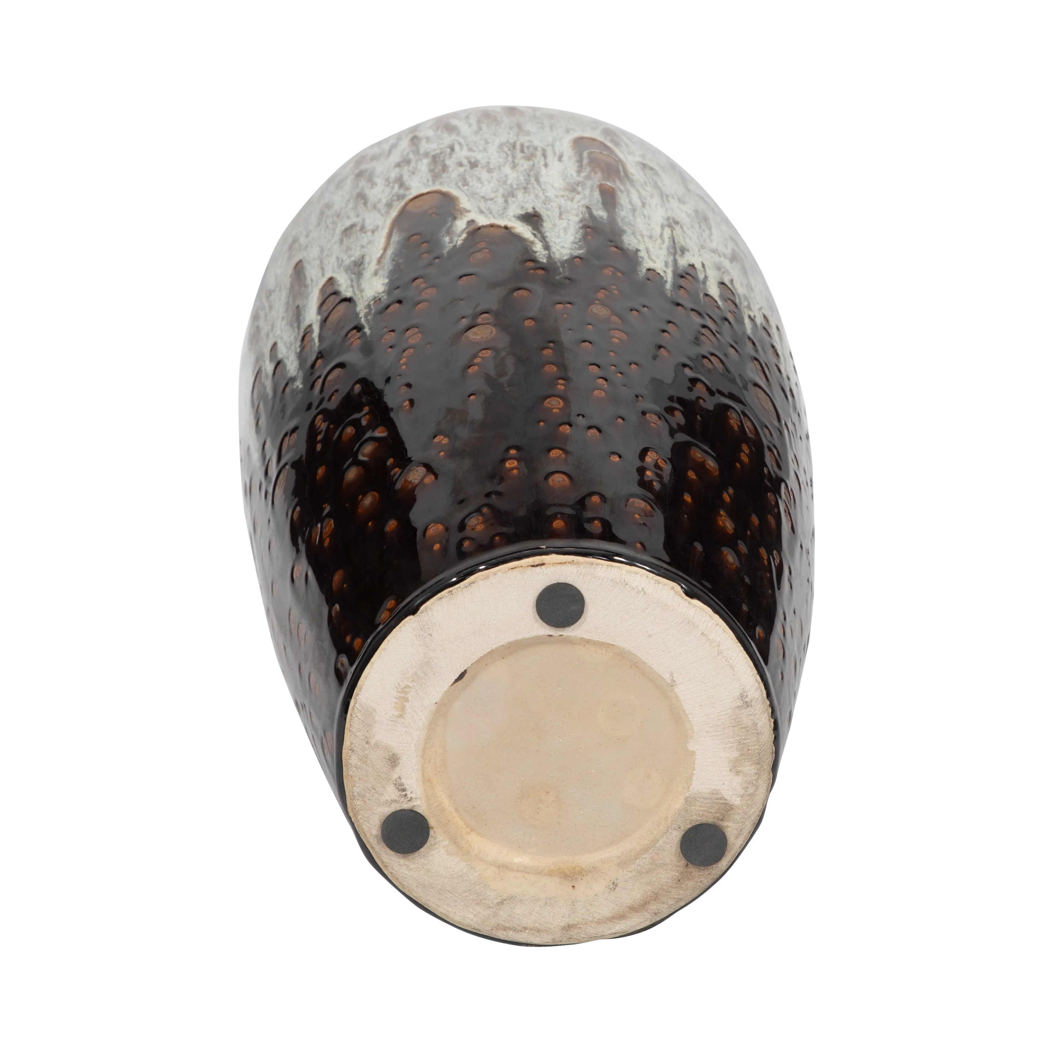 CLAY, 19" OMBRE REACTIVE VASE, BROWN/WHITE