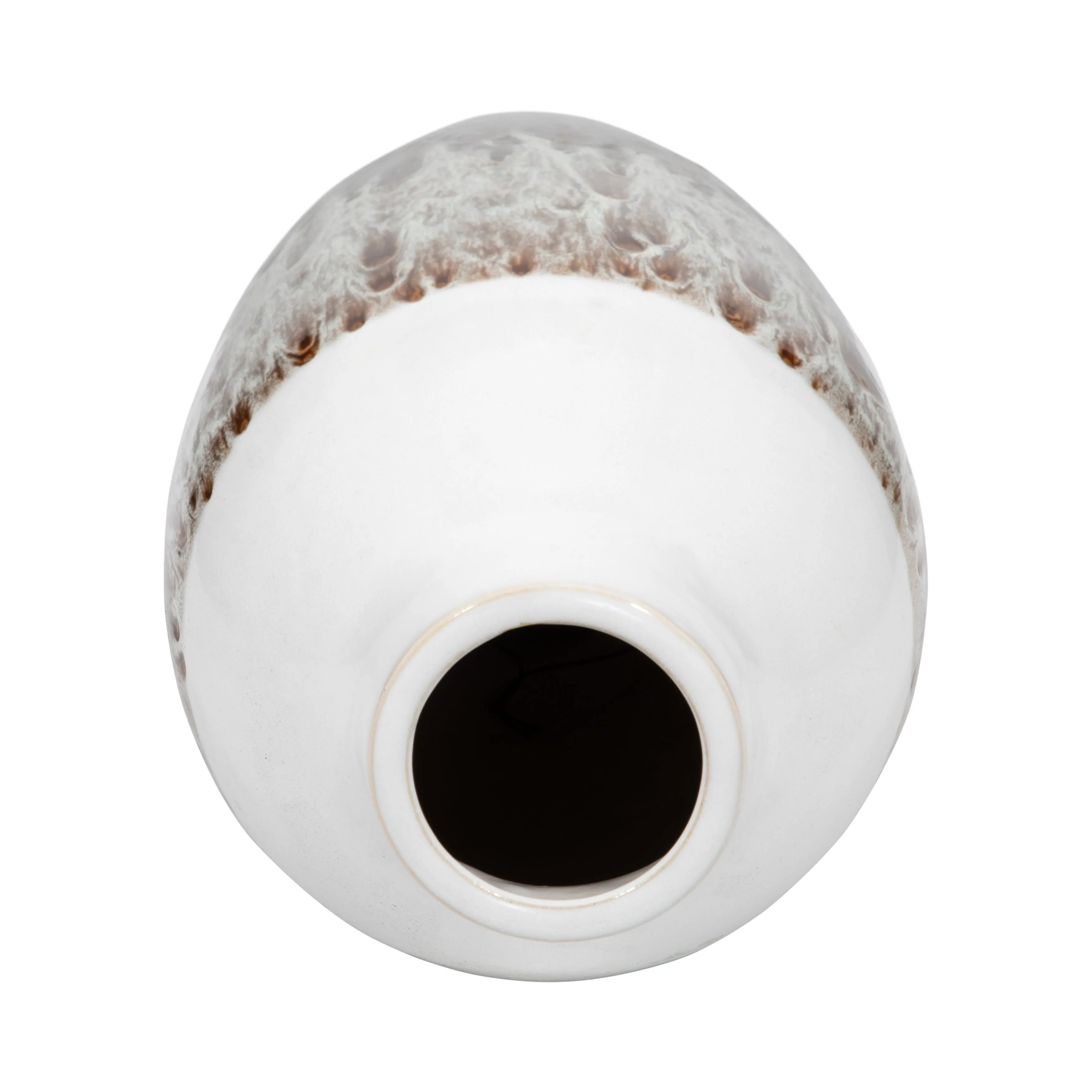 CLAY, 19" OMBRE REACTIVE VASE, BROWN/WHITE