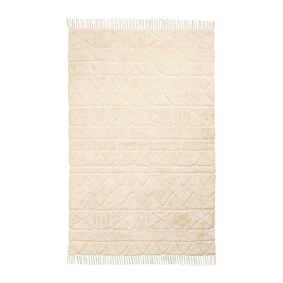 Coco Tribal Textured Washable Shag Rug