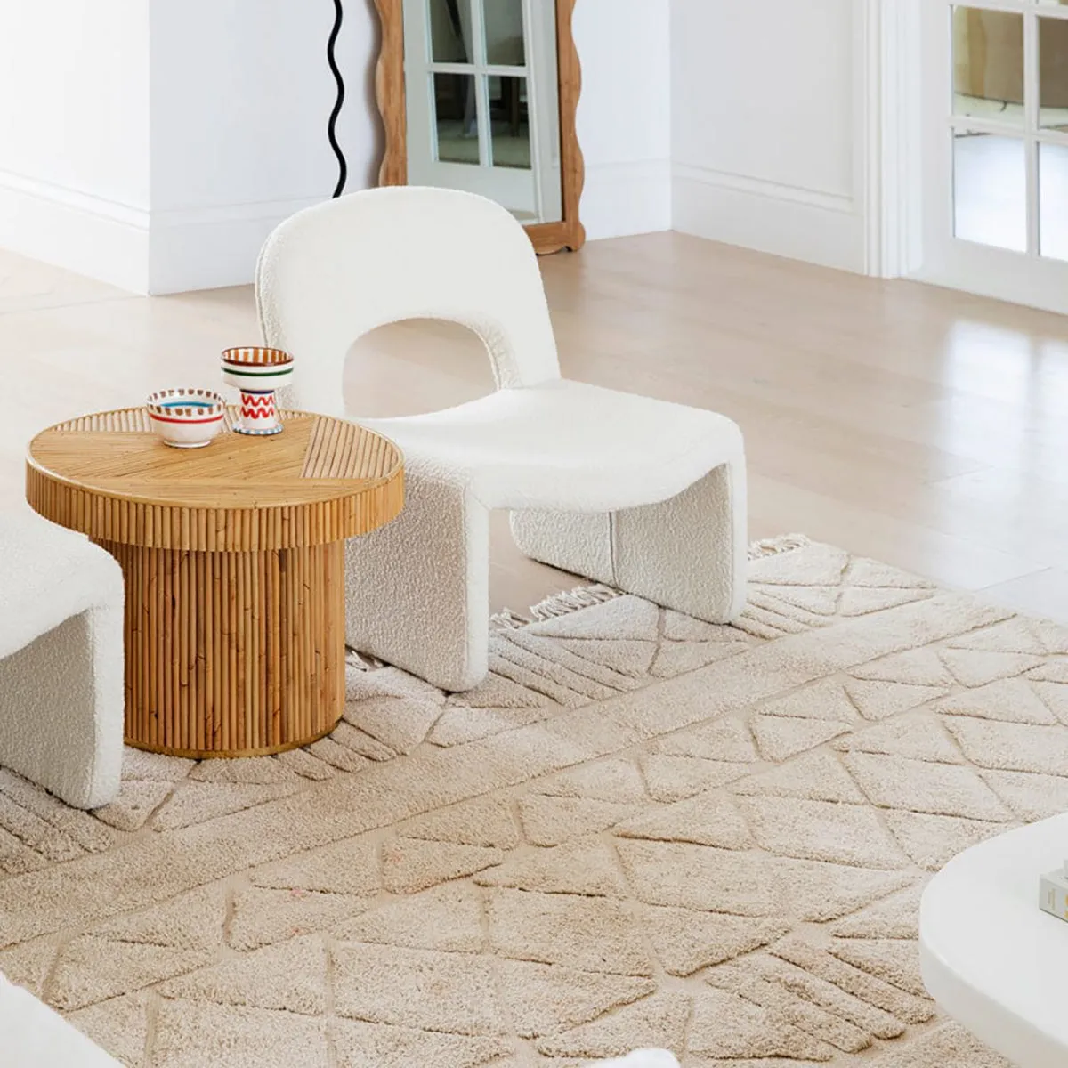 Coco Tribal Textured Washable Shag Rug