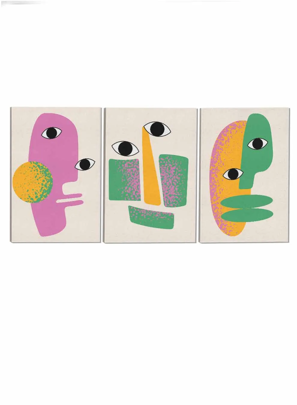 Colored Face Paintings(set of 3)