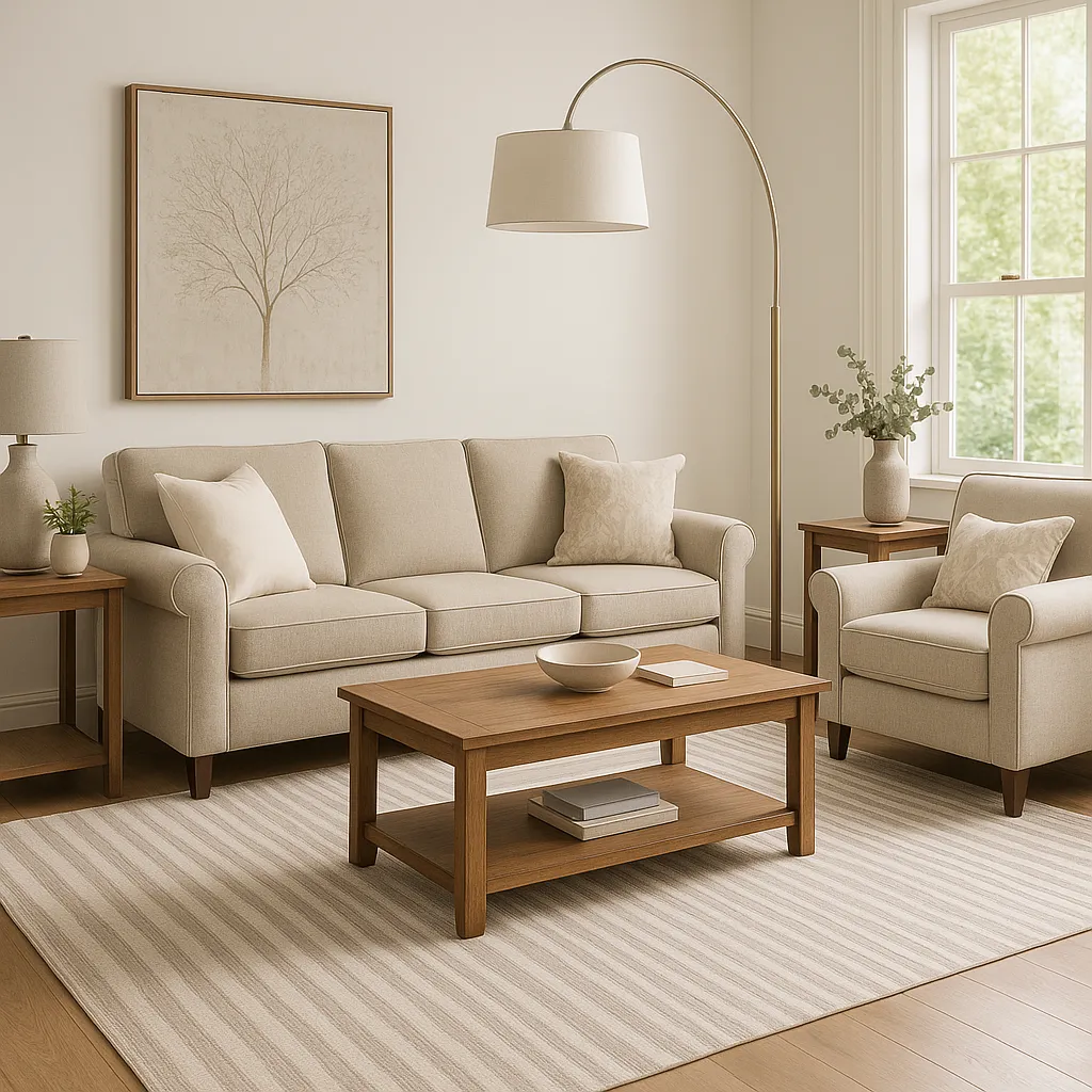 Dawn brown and beige rug