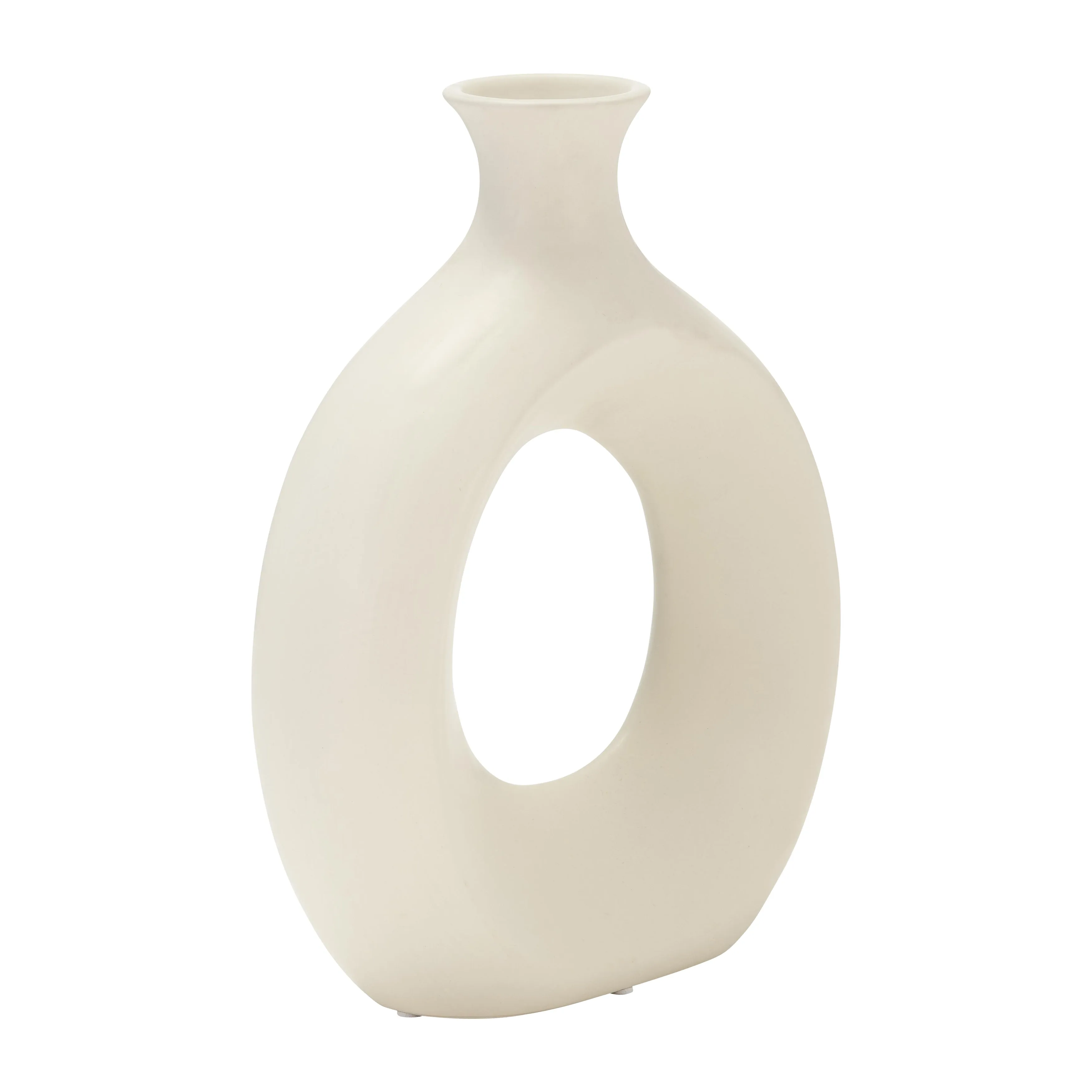 DOL, 10" OPEN CUT VASE, COTTON