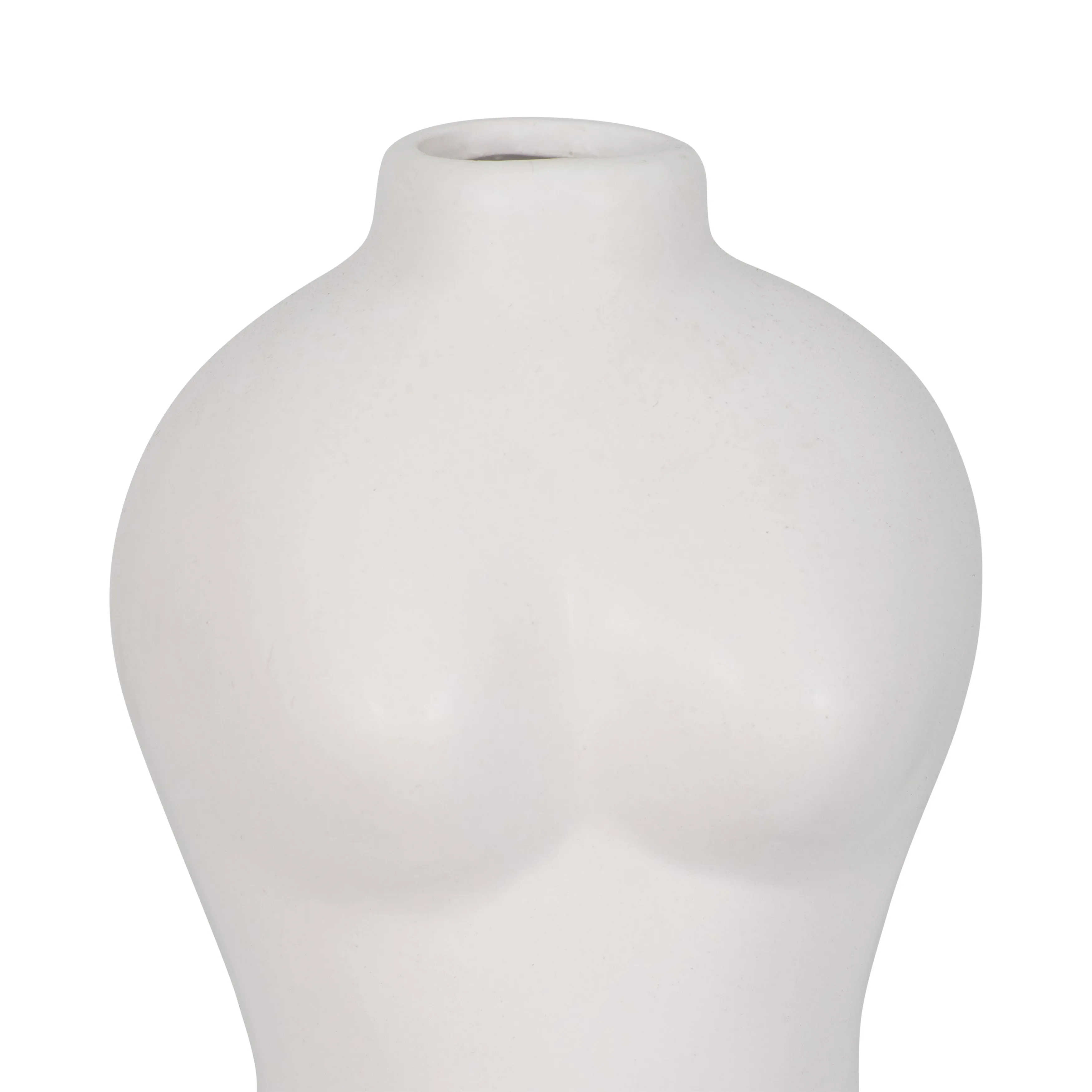 DOL, 12"H TORSO VASE, WHITE