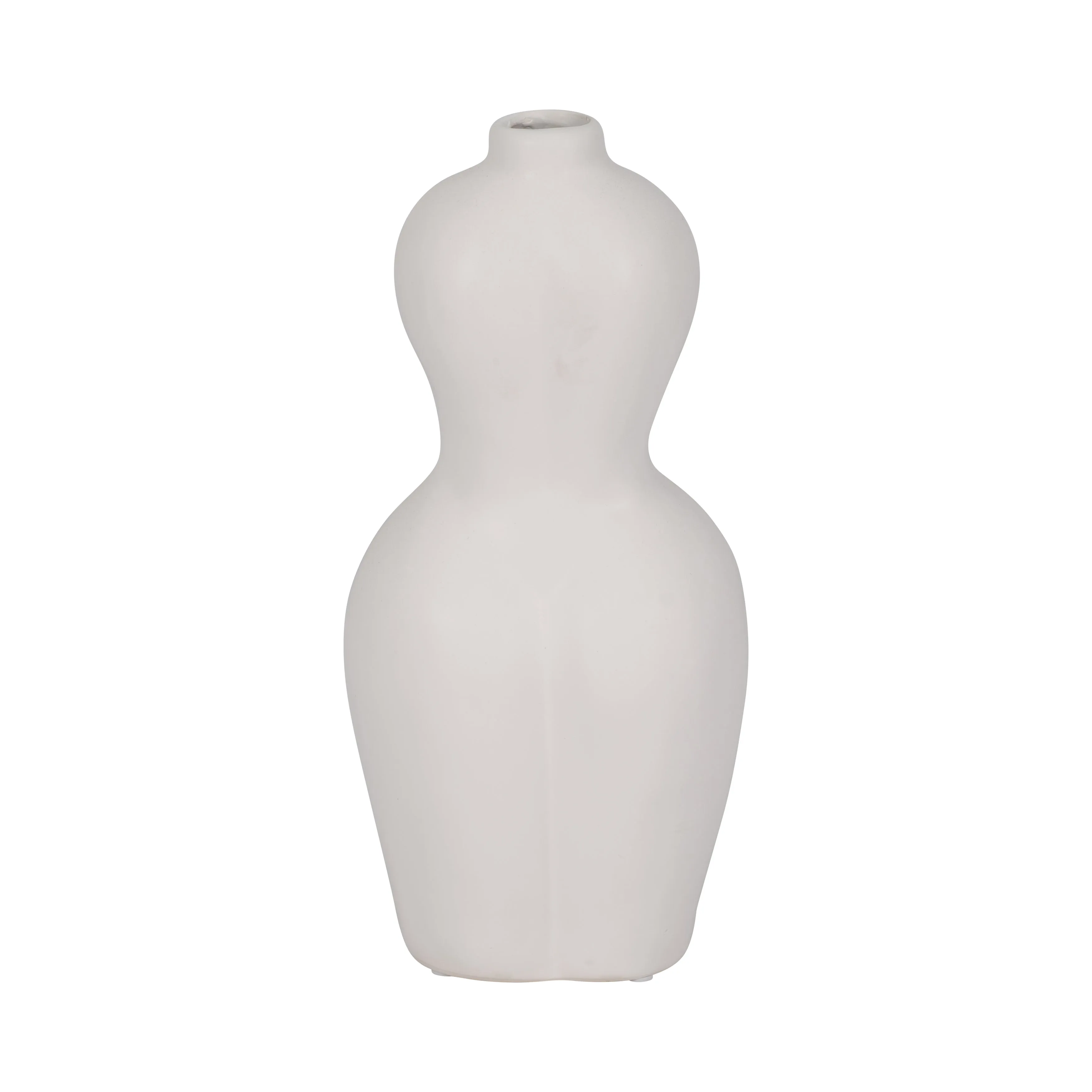 DOL, 12"H TORSO VASE, WHITE