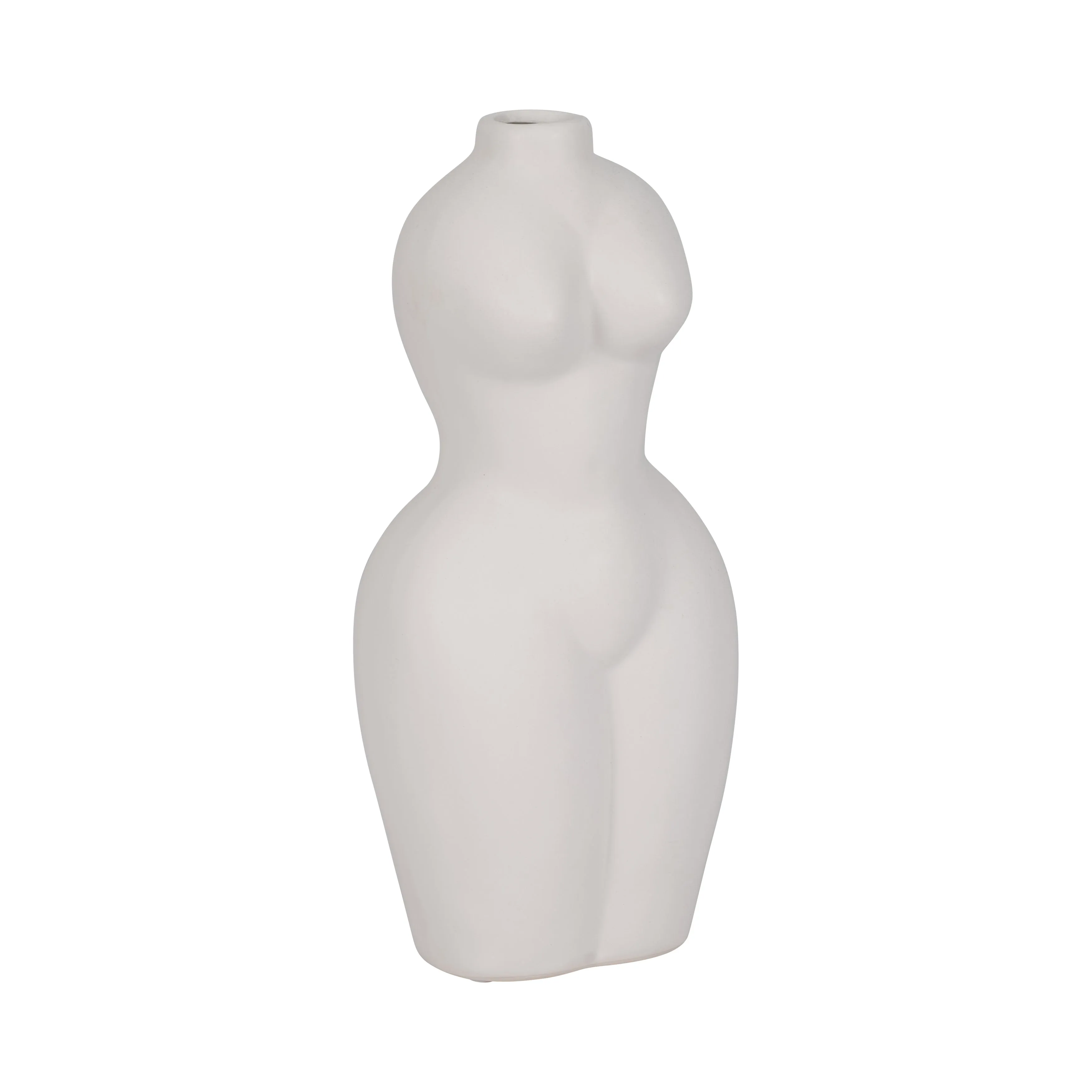 DOL, 12"H TORSO VASE, WHITE