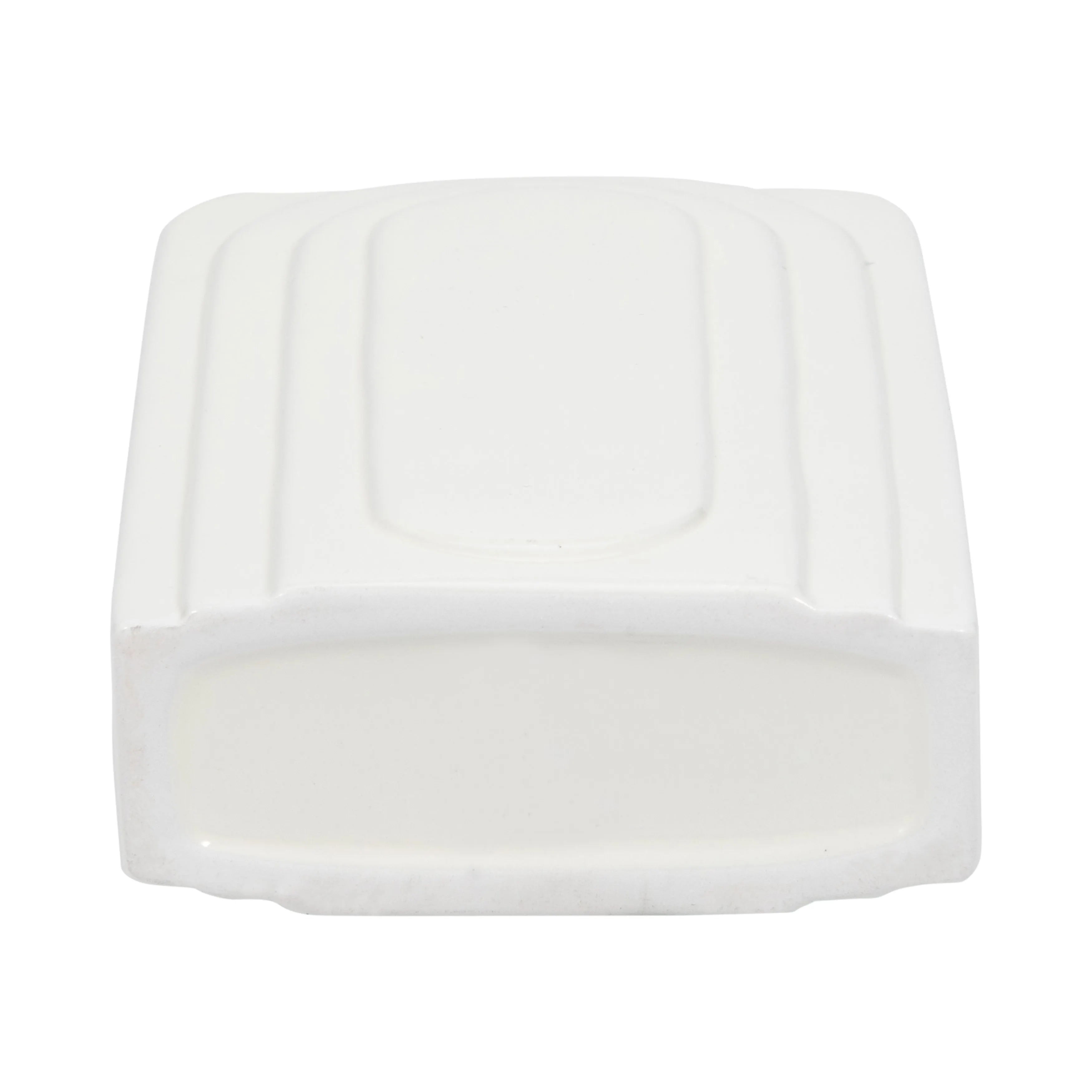 DOL, 7" RECTANGULAR VASE, WHITE