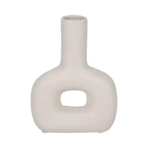 DOL, 8" OPEN CUT VASE, COTTON