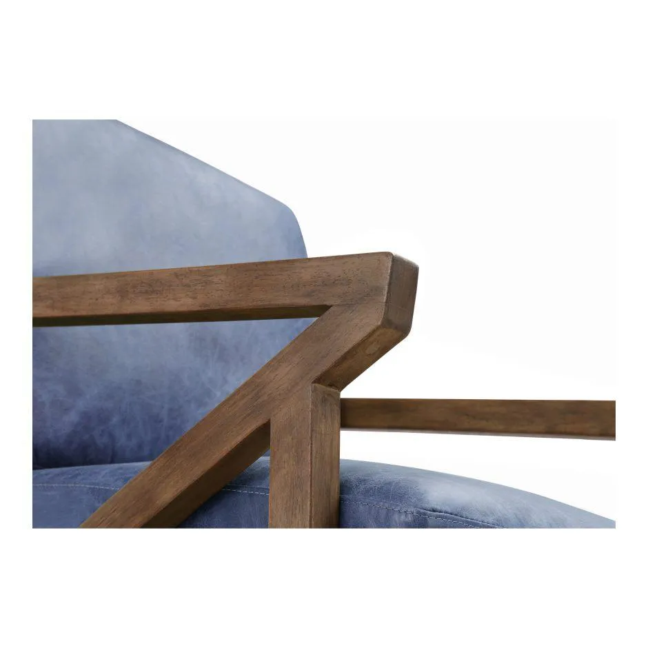 Drexel Arm Chair Kaiso Blue Leather
